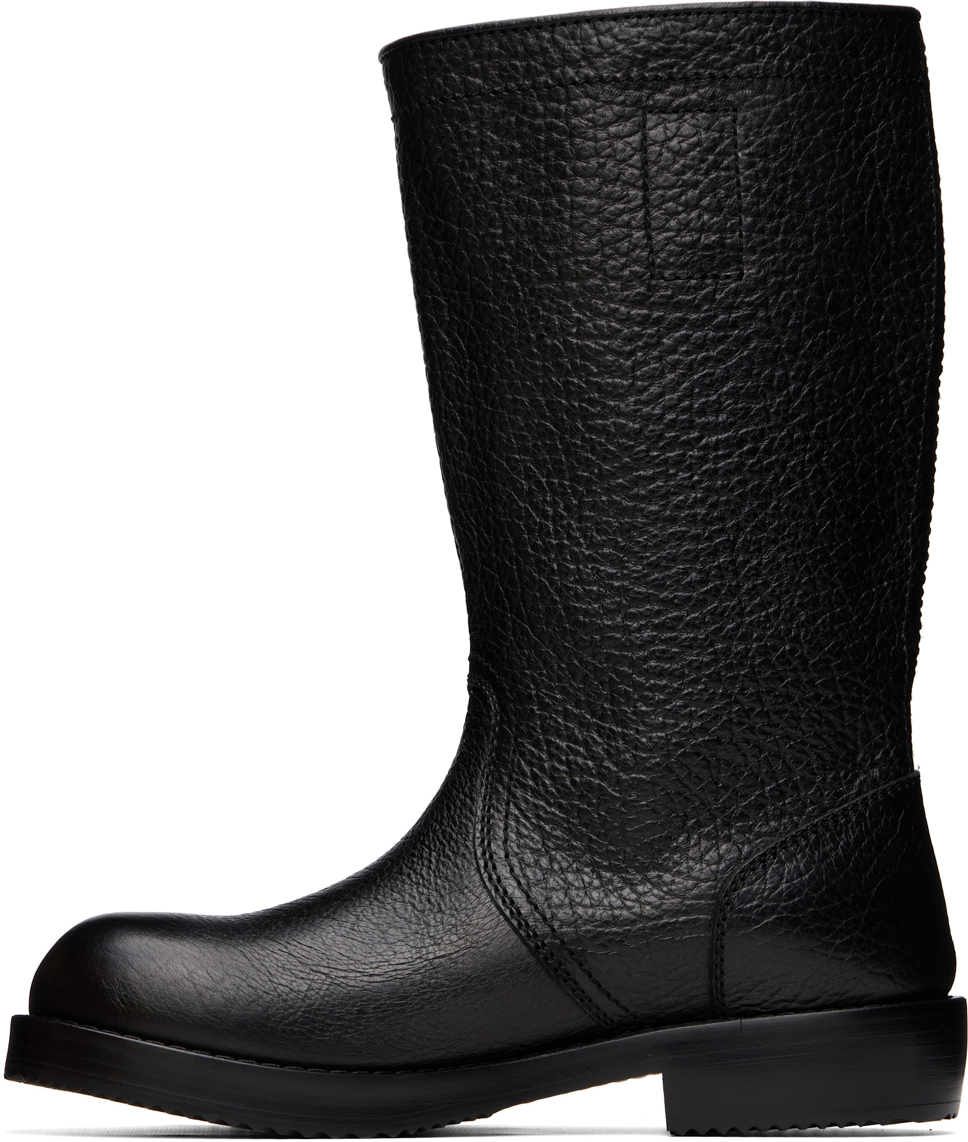 Dries Van Noten - Black Leather Biker Boots