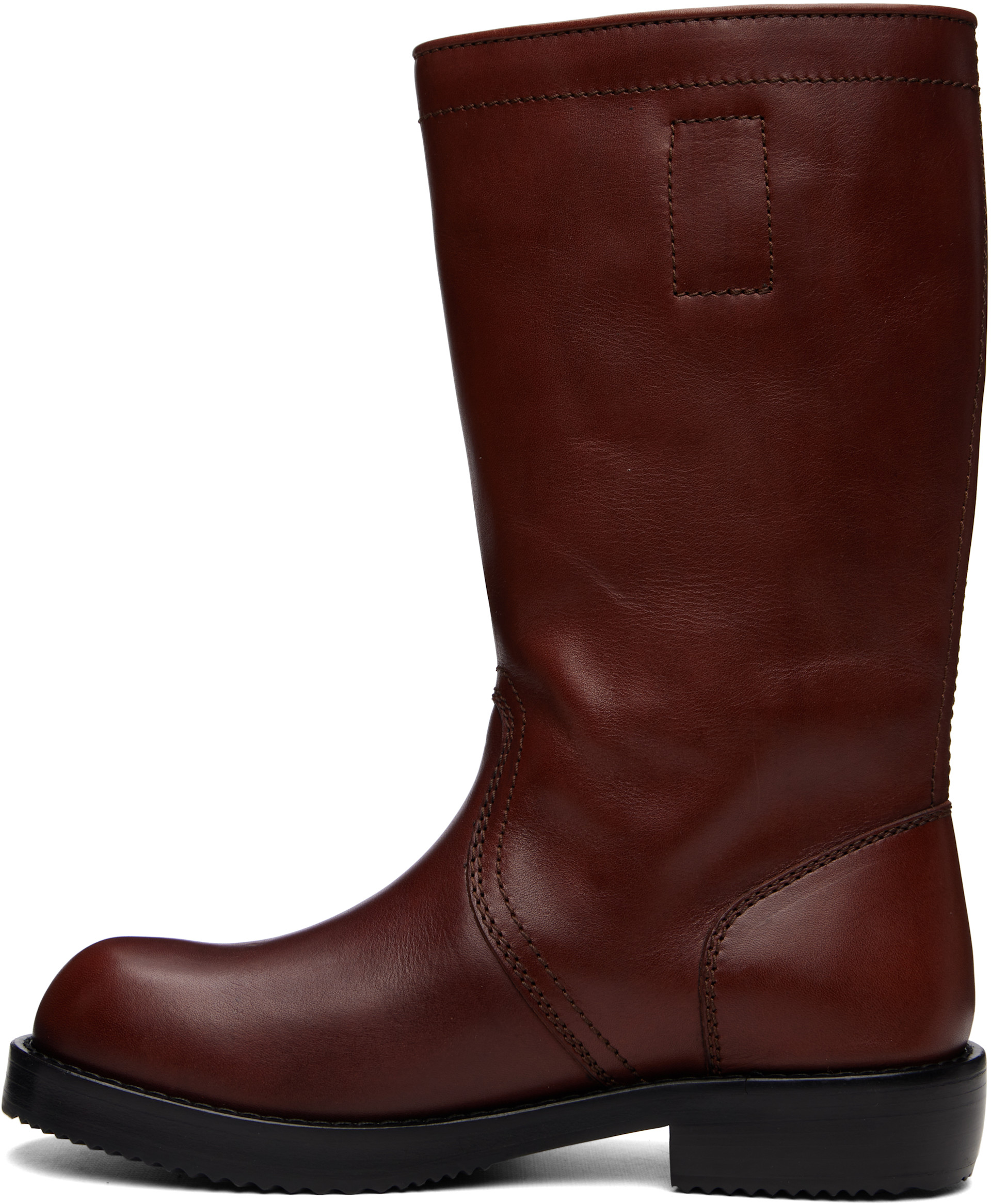 Dries Van Noten - Brown Leather Biker Boots