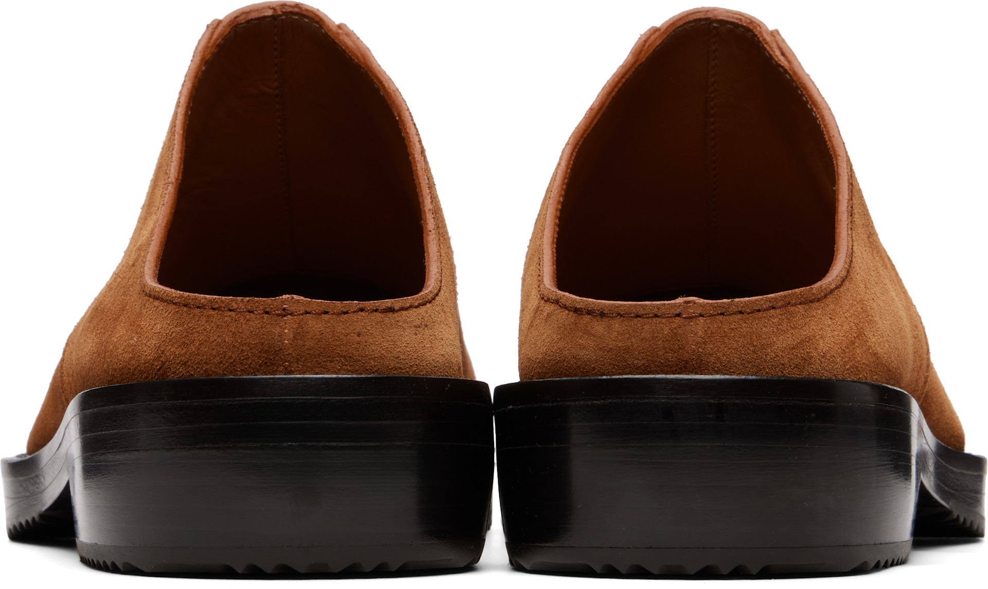 Dries Van Noten - 탠 스웨이드 클로그 로퍼