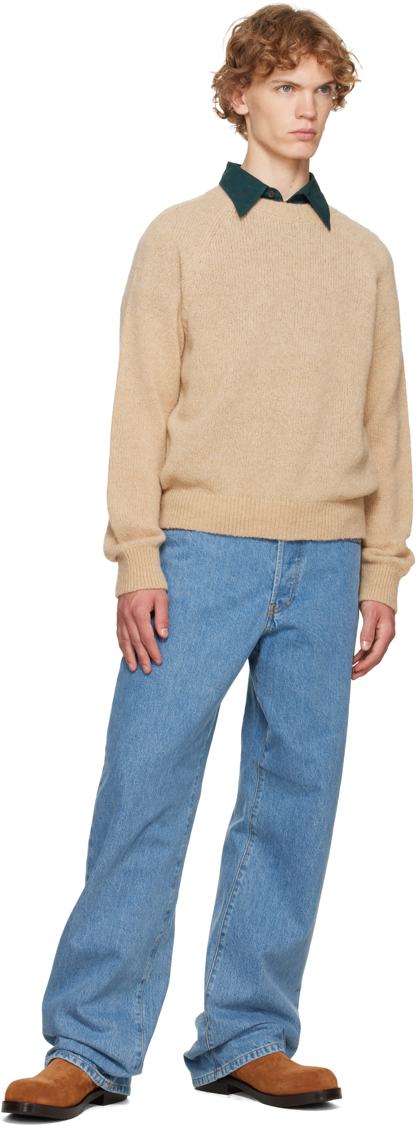 Dries Van Noten - 탠 스웨이드 클로그 로퍼