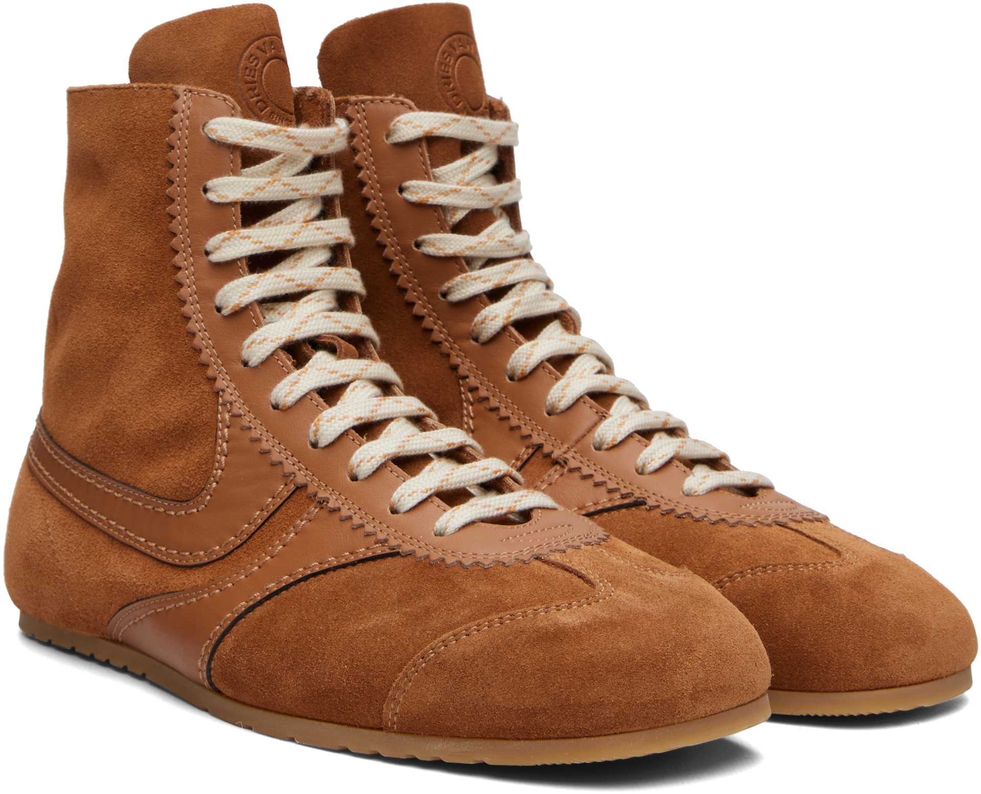 Dries Van Noten - Tan Suede Sneakers
