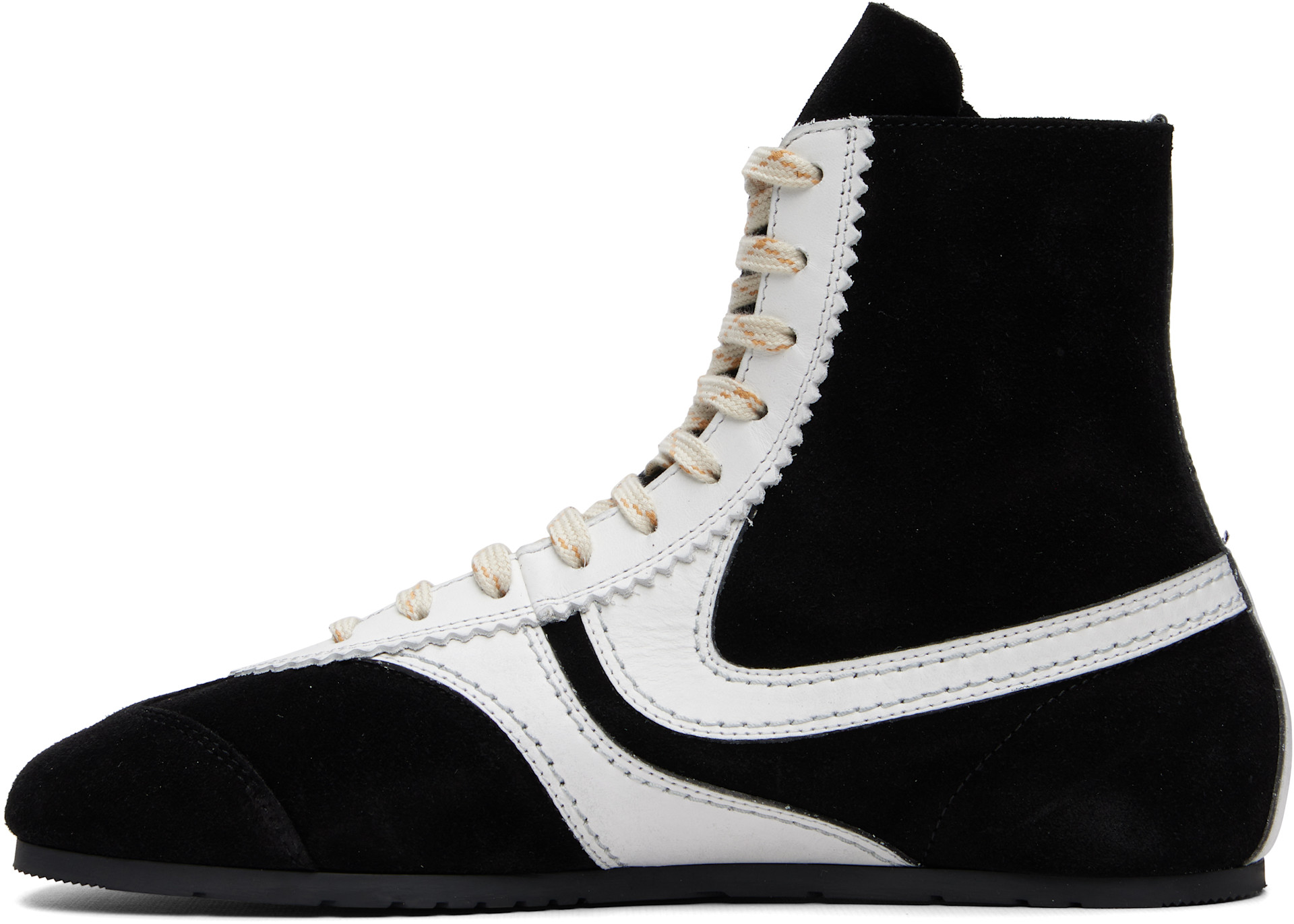 Dries Van Noten - 블랙 & 화이트 스웨이드 스니커즈