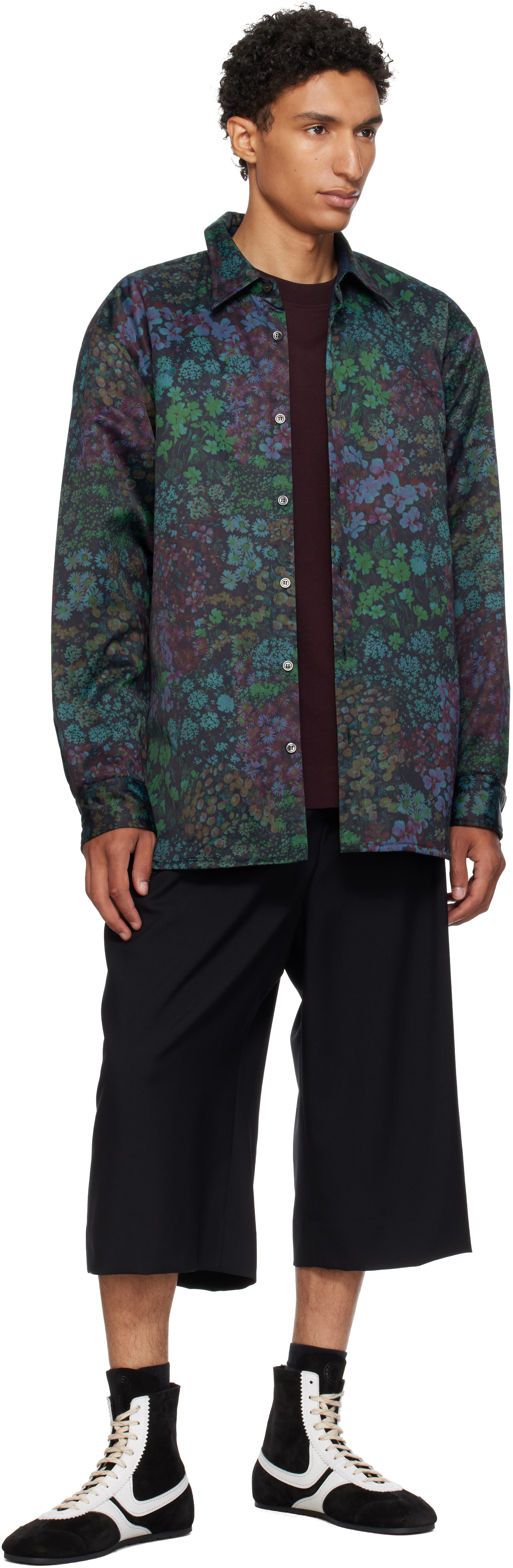 Dries Van Noten - 블랙 & 화이트 스웨이드 스니커즈