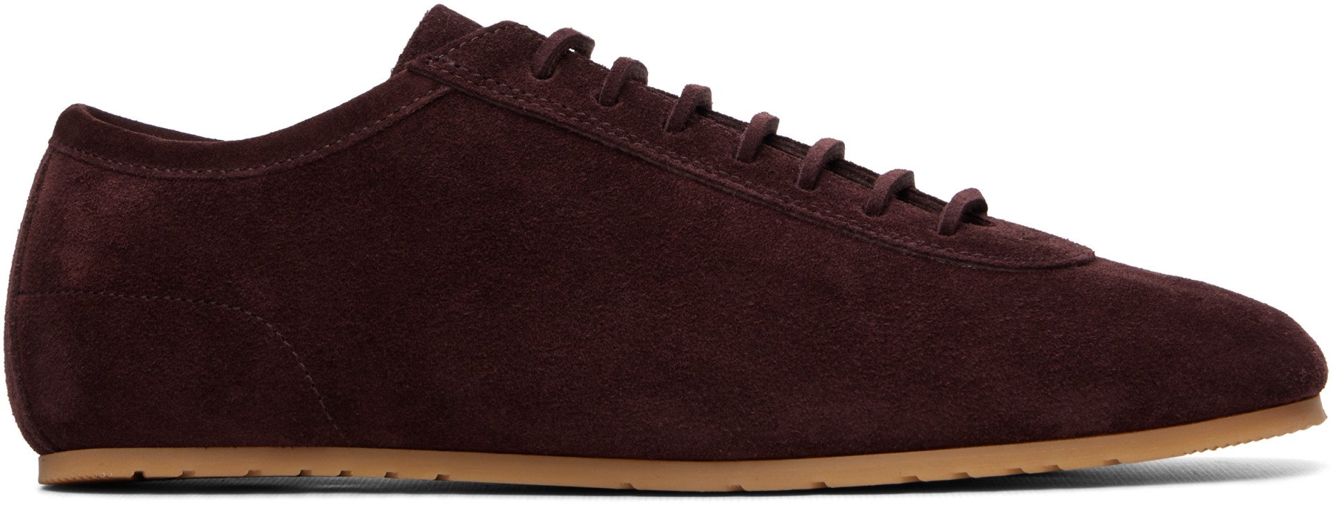 Dries Van Noten - Baskets bourgogne en suède