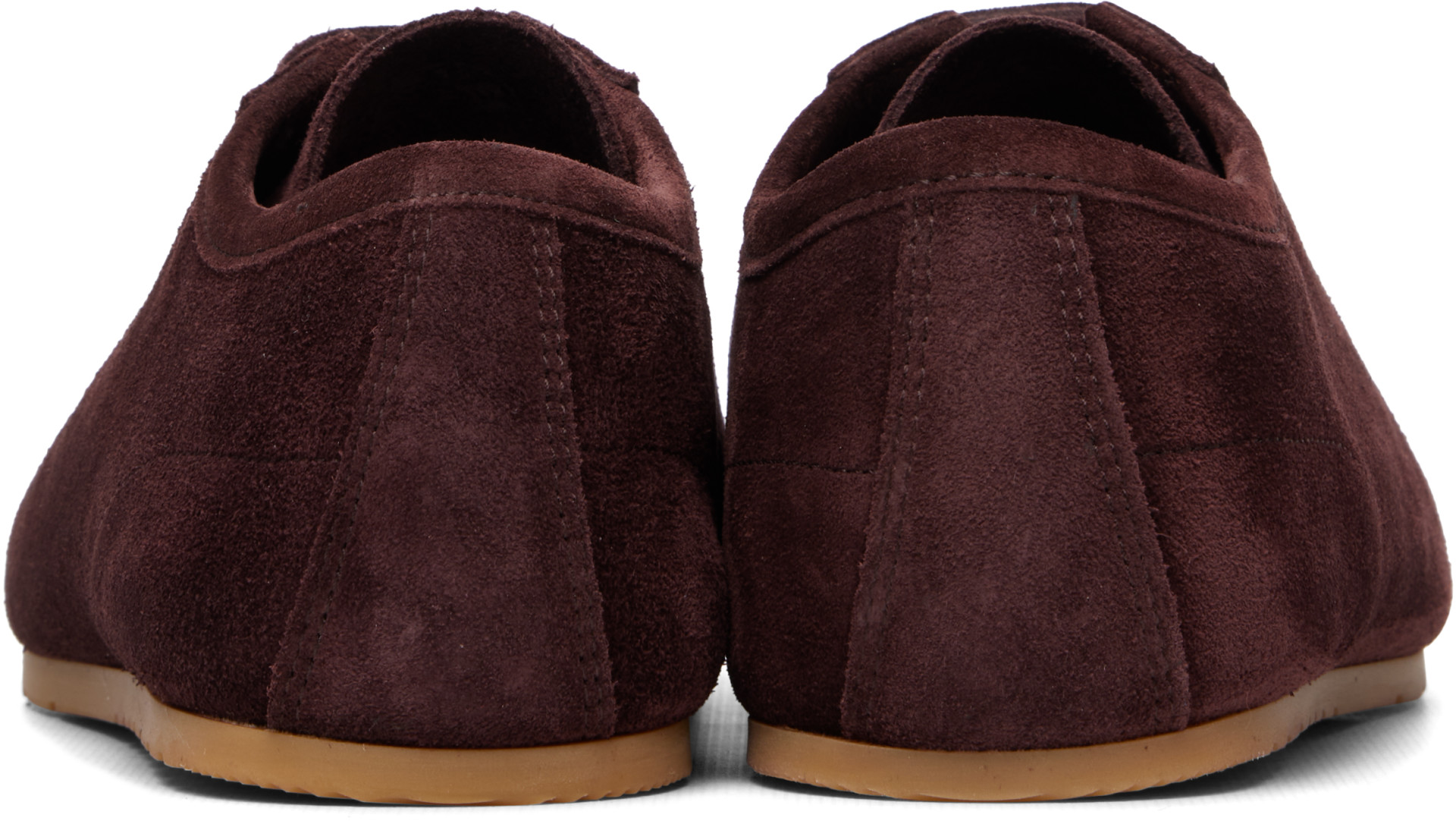 Dries Van Noten - Baskets bourgogne en suède