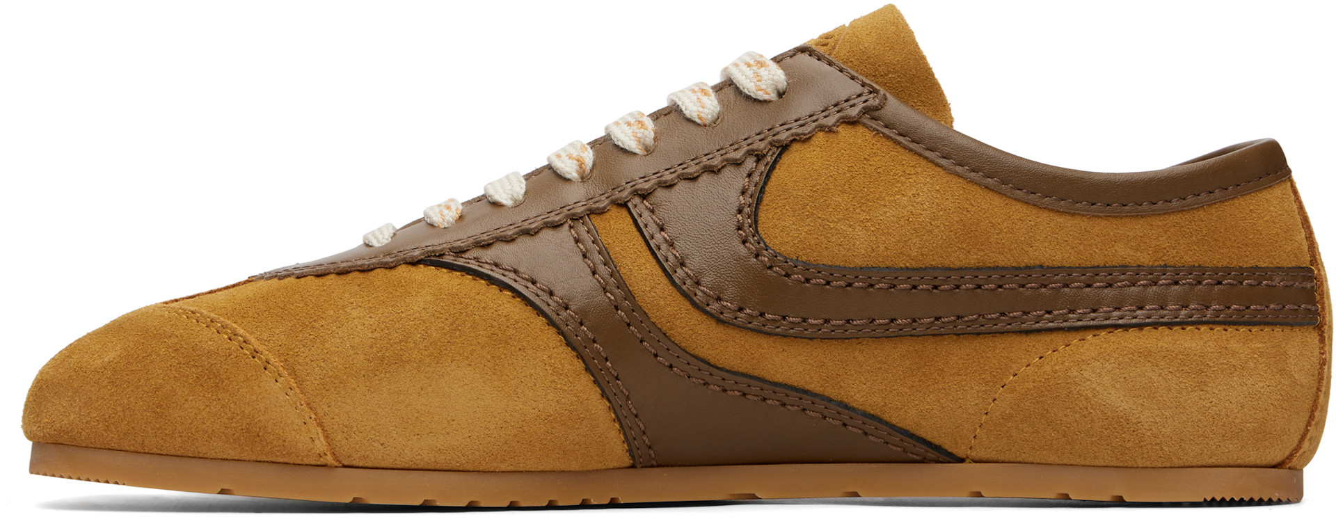 Dries Van Noten - 탠 스웨이드 스니커즈