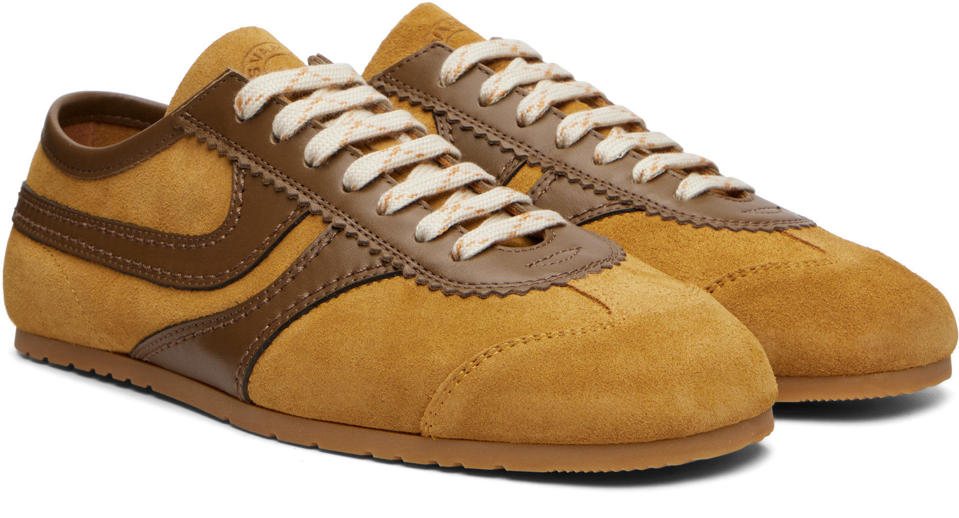 Dries Van Noten - 탠 스웨이드 스니커즈