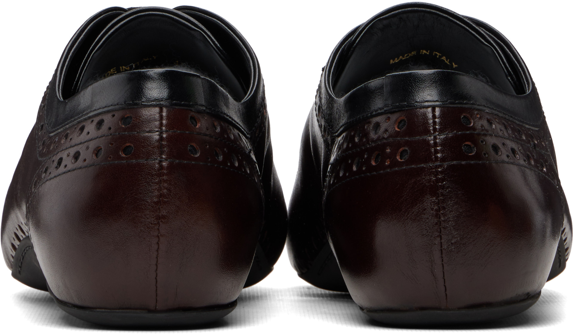 Dries Van Noten - Baskets brunes en cuir