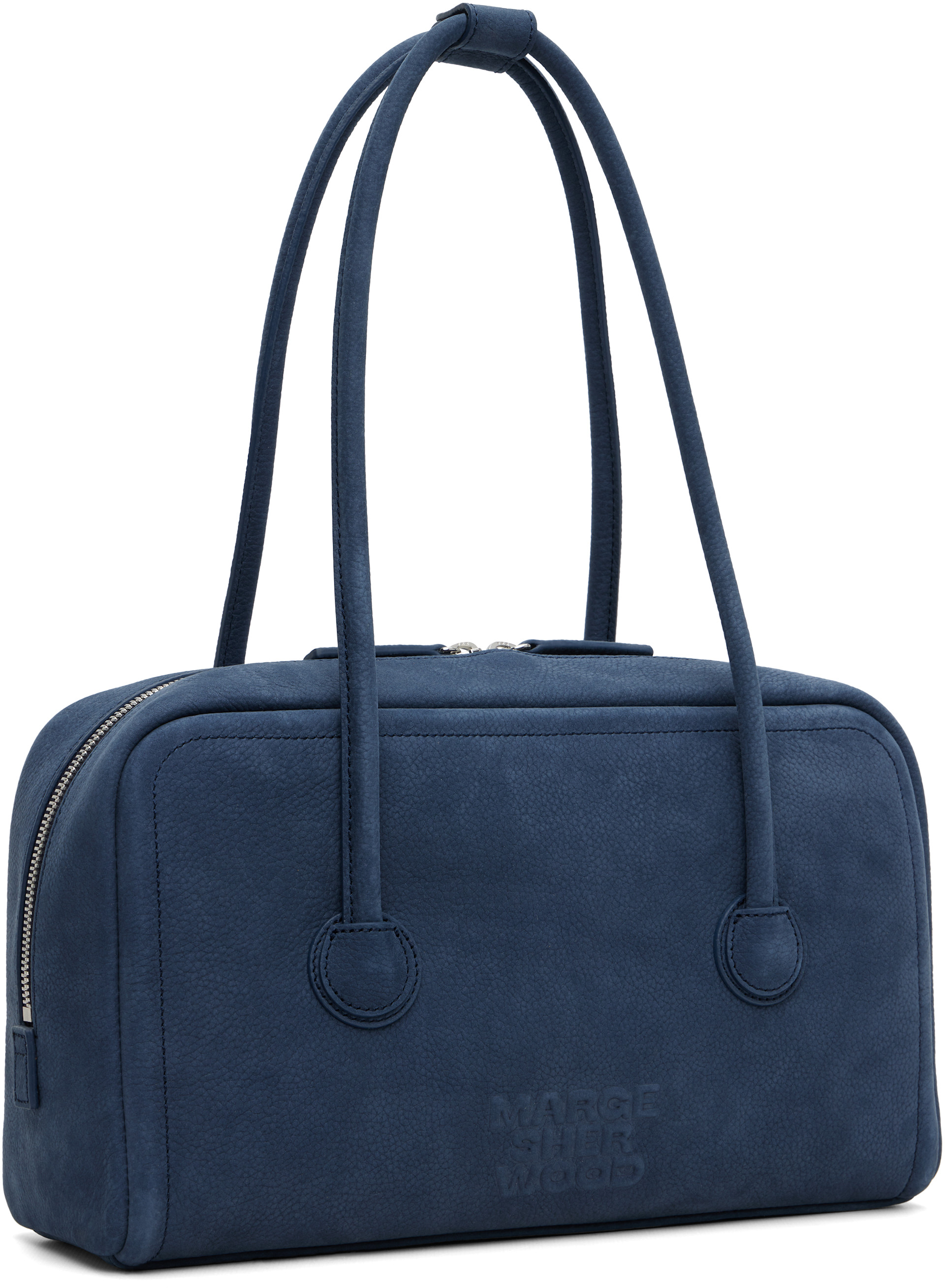 MARGESHERWOOD: Blue Soft Boston Small Bag | SSENSE