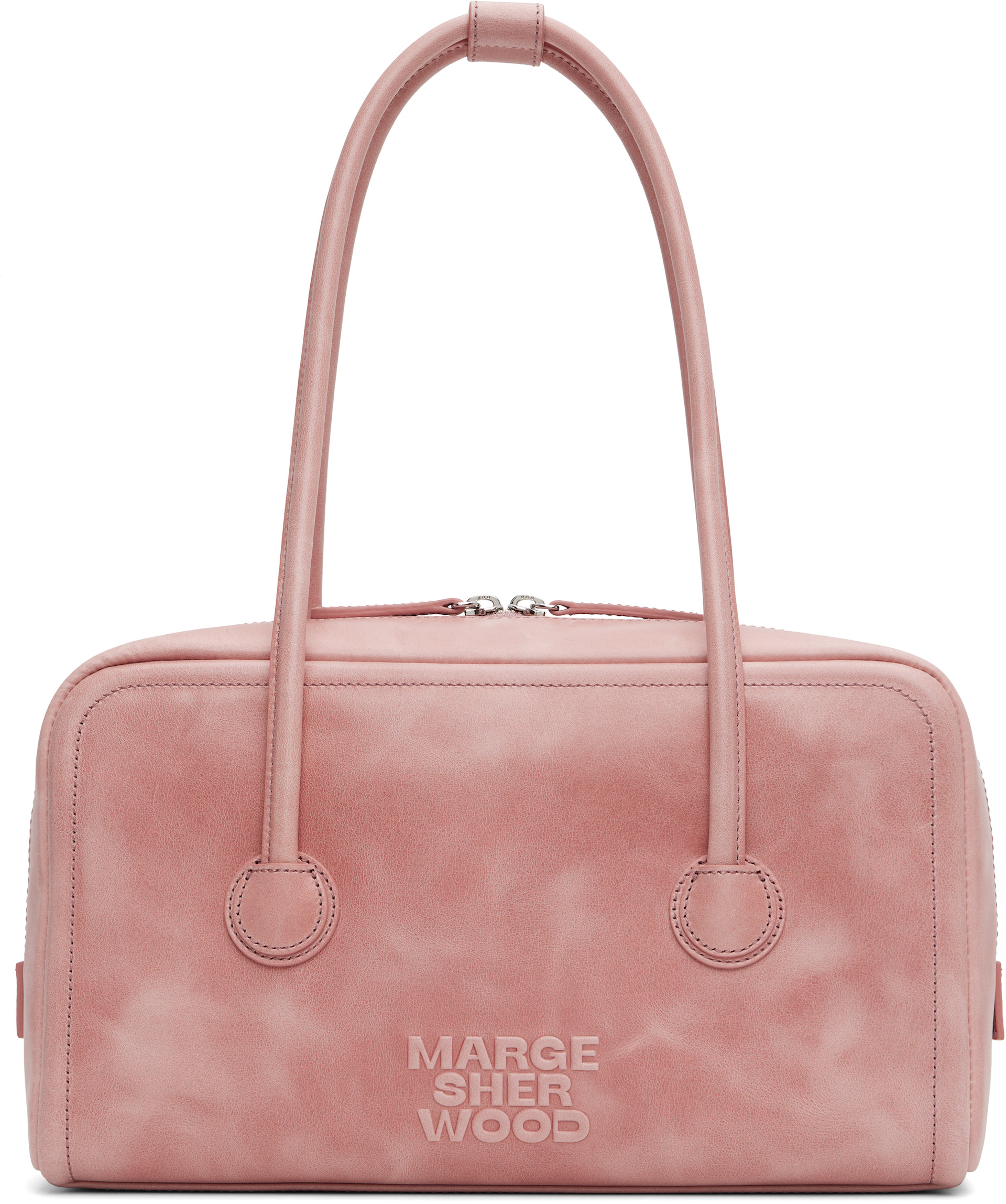 MARGESHERWOOD: Pink Soft Boston Small Bag | SSENSE