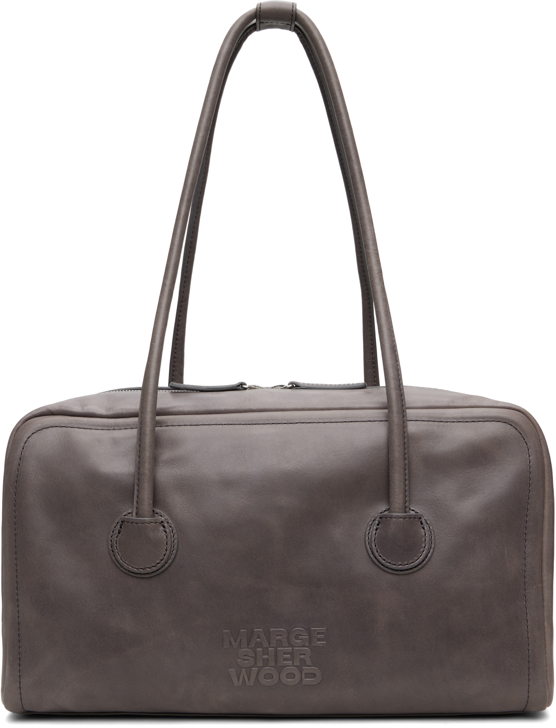 MARGESHERWOOD: Gray Soft Boston Bag | SSENSE