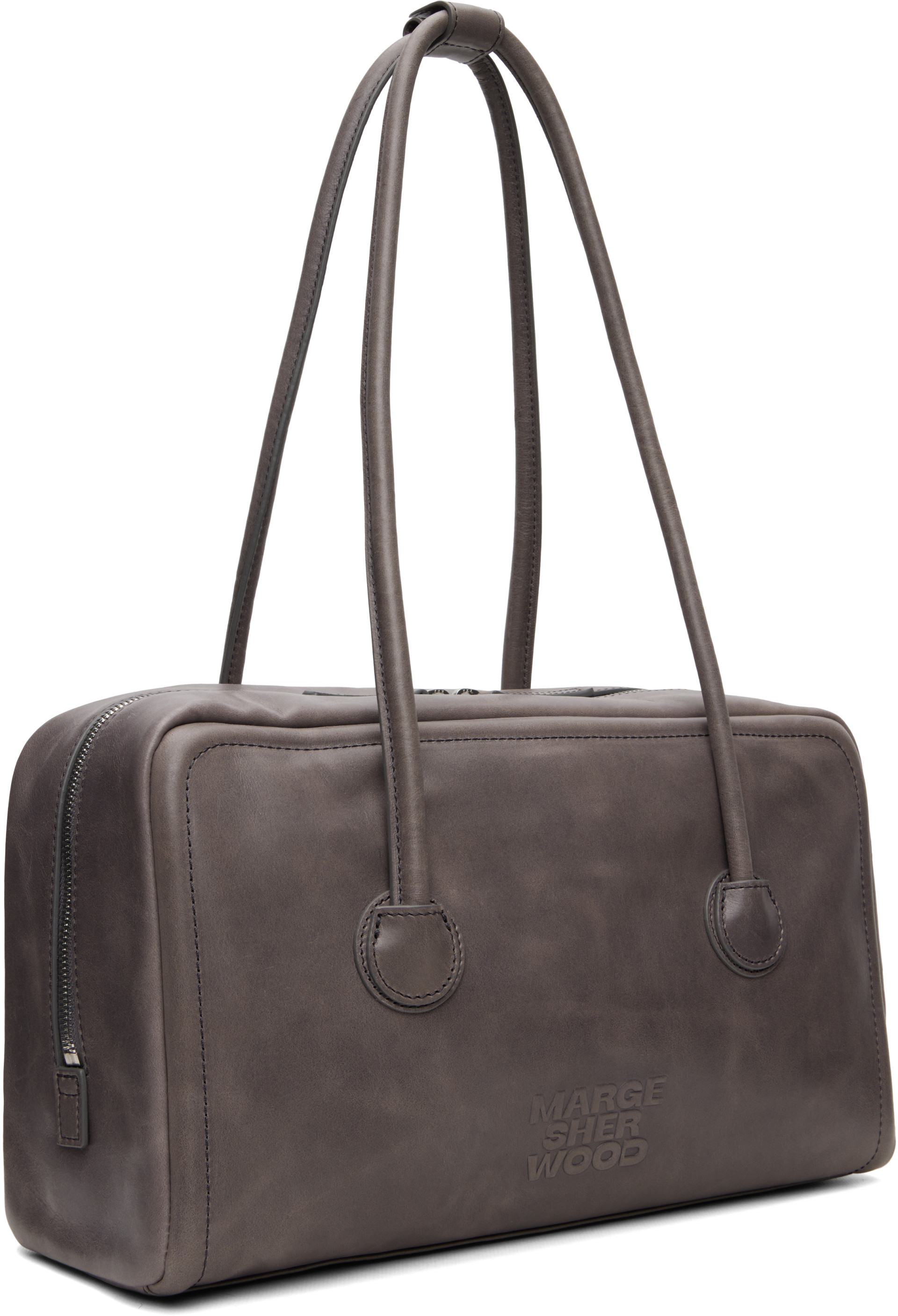 MARGESHERWOOD: Gray Soft Boston Bag | SSENSE