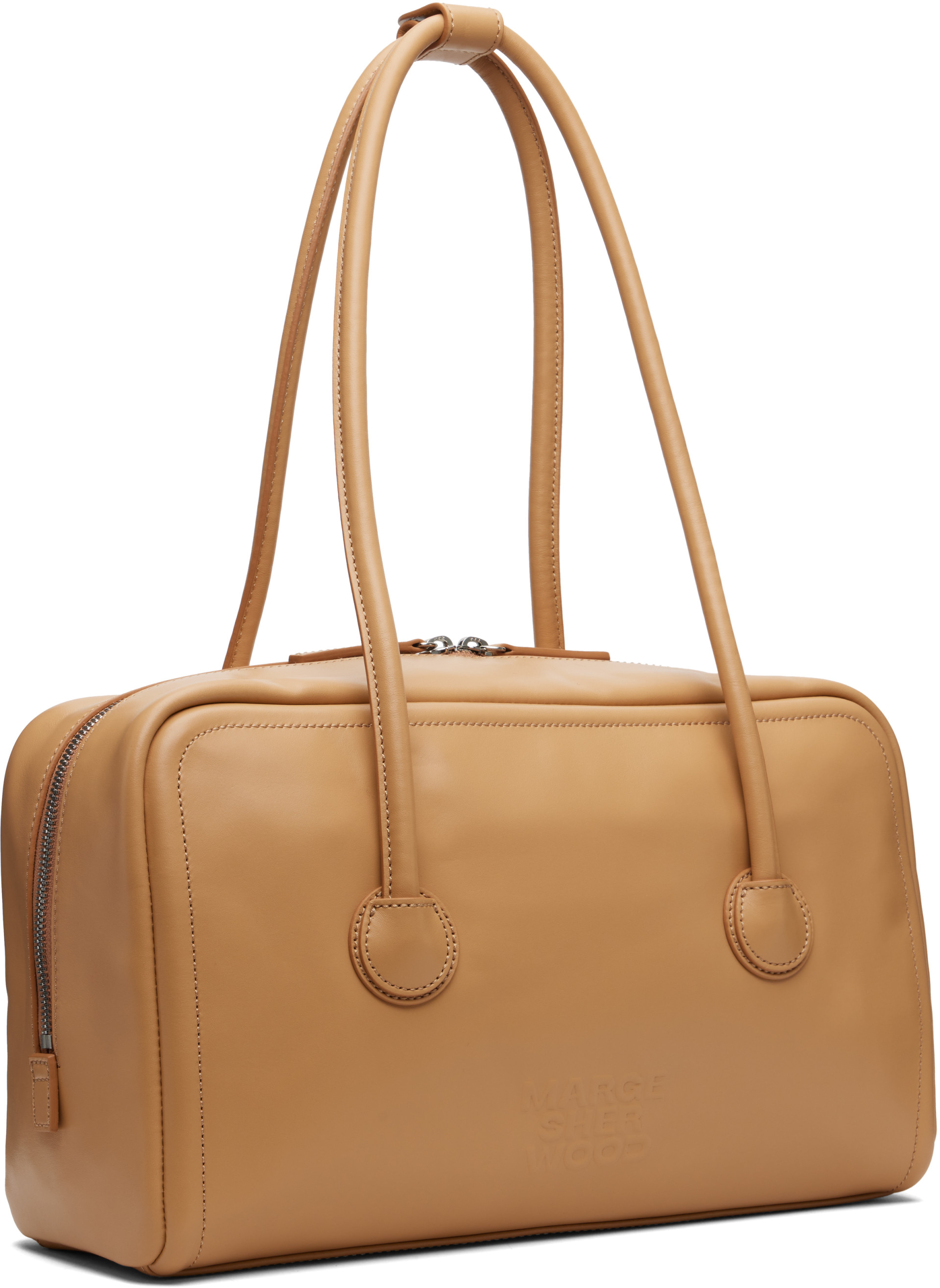 MARGE SHER WOOD soft boston ハンドバッグ MARGESHERWOOD: Beige Soft Boston Bag | SSENSE