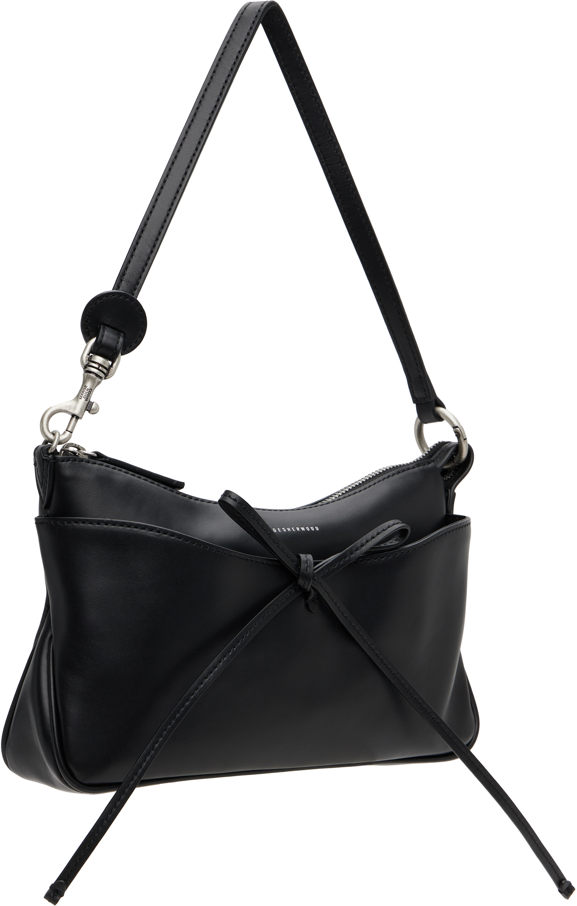 MARGESHERWOOD: Black Ribbon Pochette Bag | SSENSE