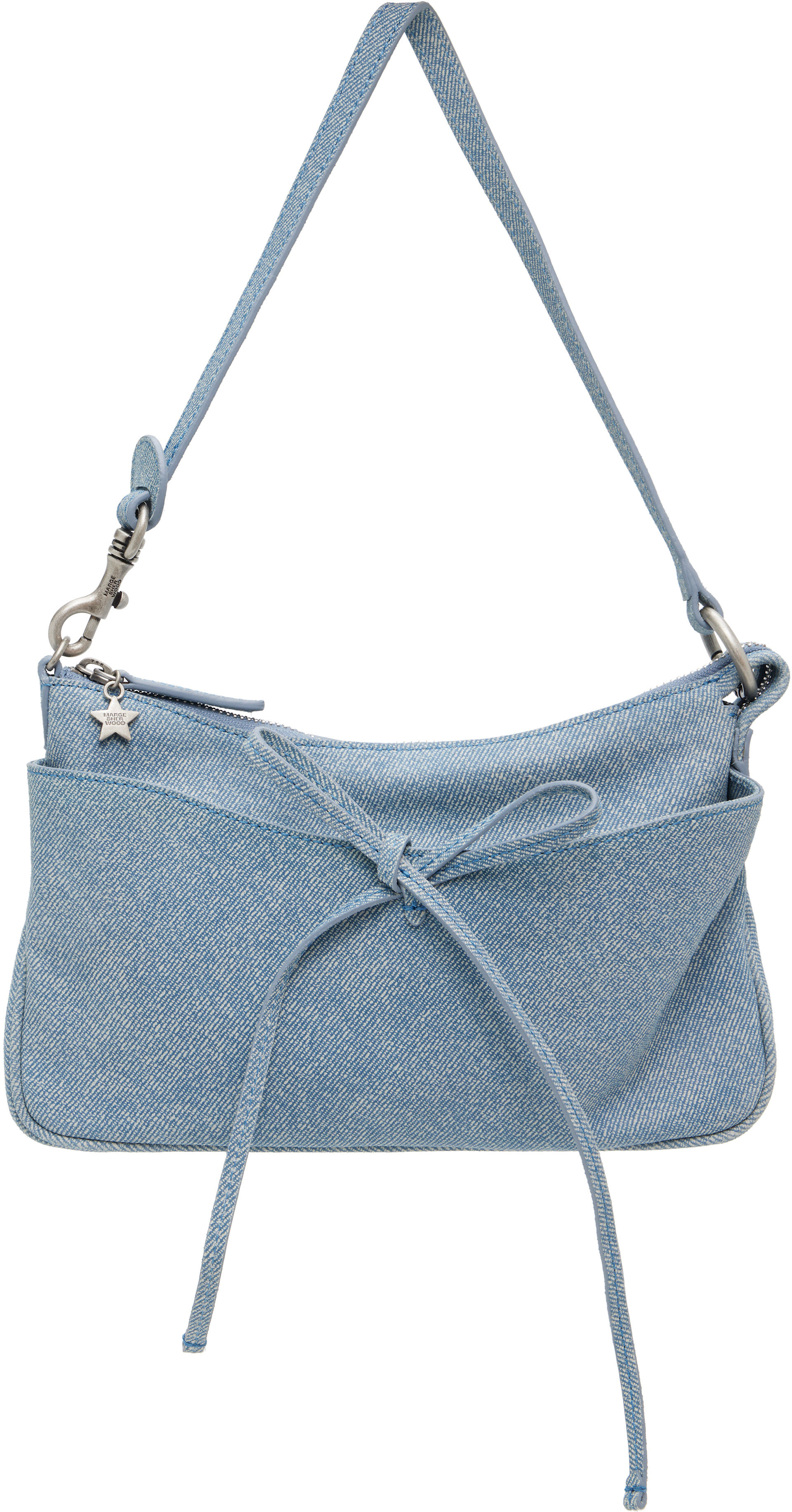 MARGE SHERWOOD ハンドバッグ MARGESHERWOOD: Blue Ribbon Pochette Bag | SSENSE