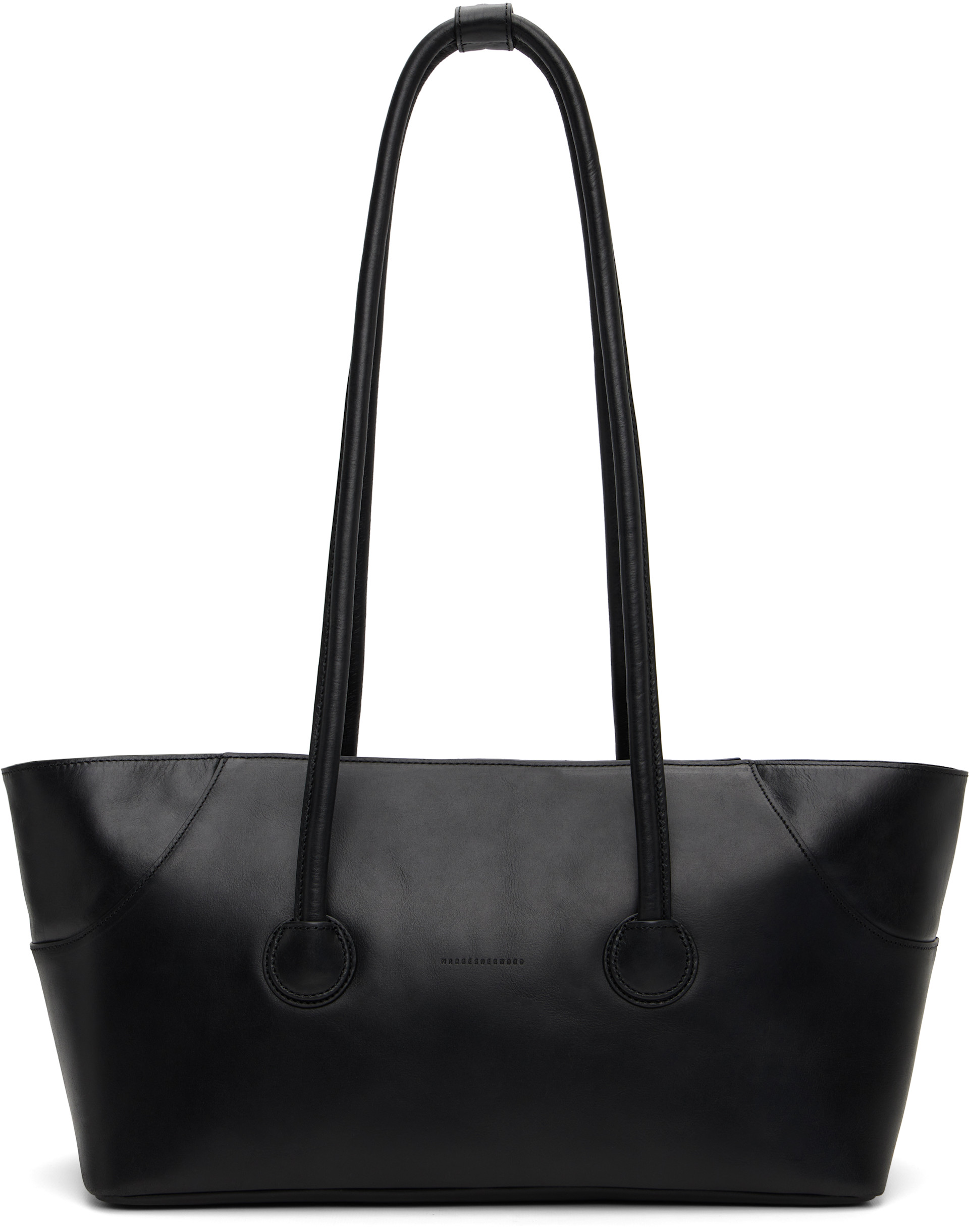 【美品】MARGESHERWOOD BAG LARGE MARGESHERWOOD: Black Boat Shopper Large Bag | SSENSE