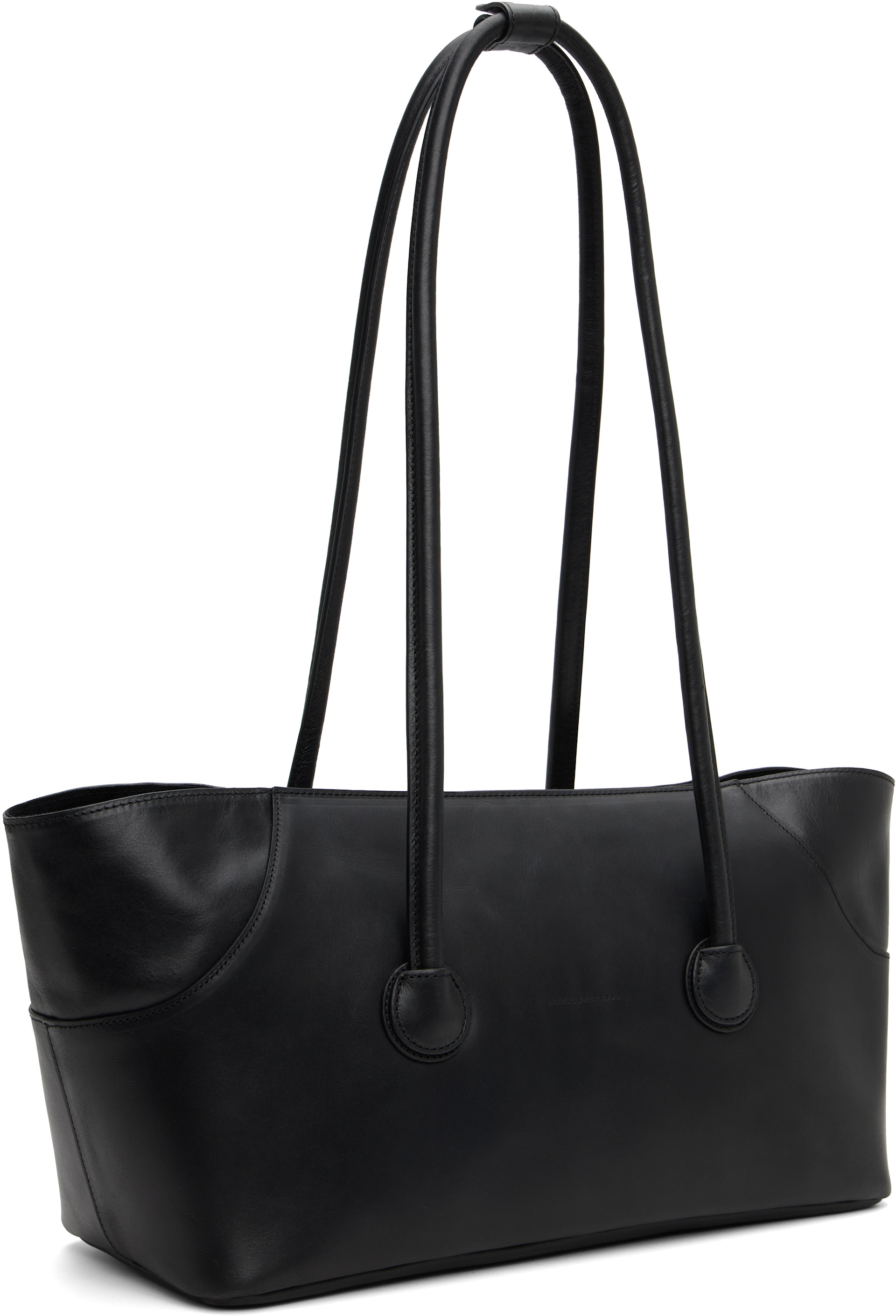 【美品】MARGESHERWOOD BAG LARGE MARGESHERWOOD: Black Boat Shopper Large Bag | SSENSE