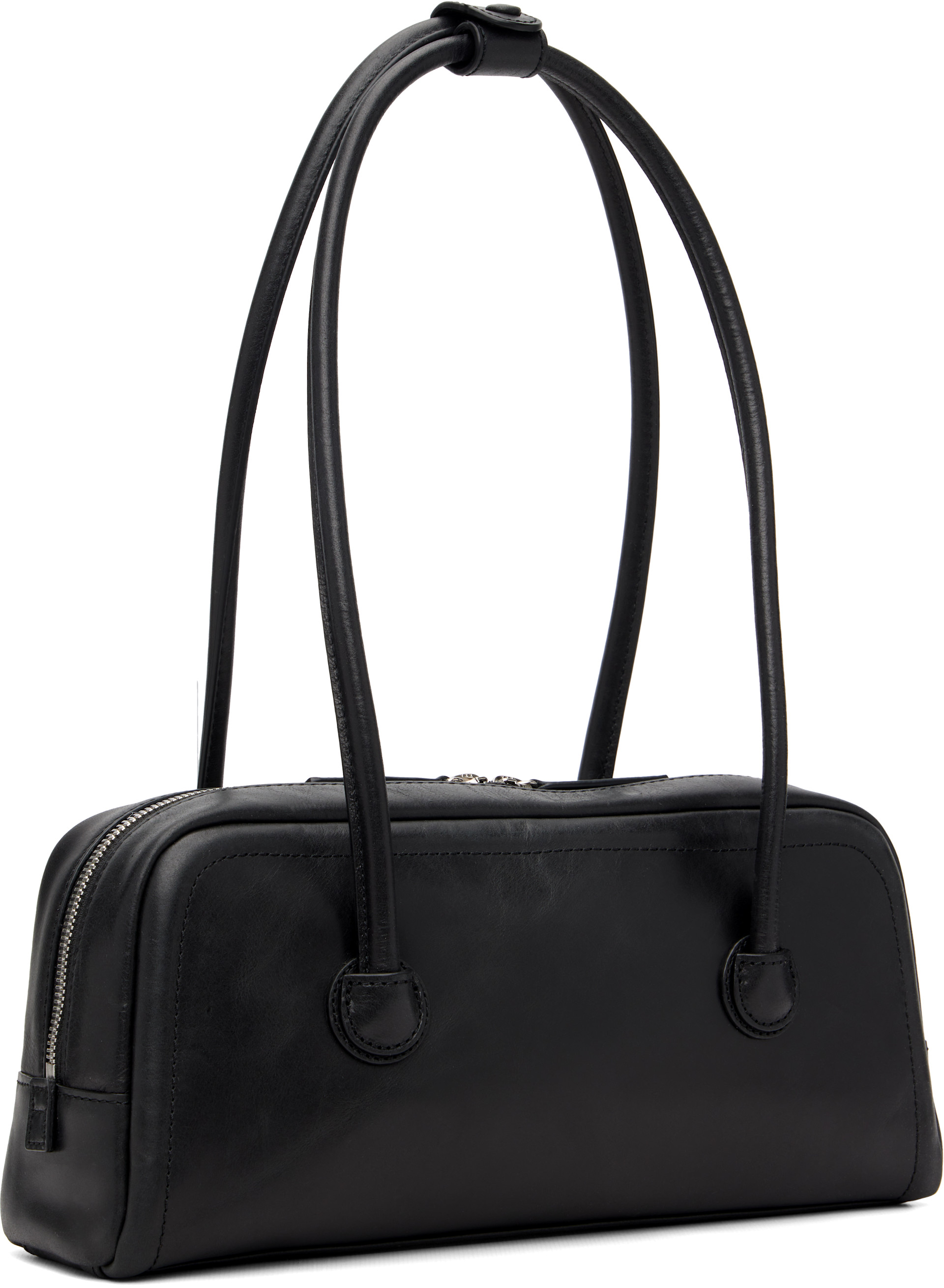 MARGESHERWOOD: Black Soft Boston EW Bag | SSENSE