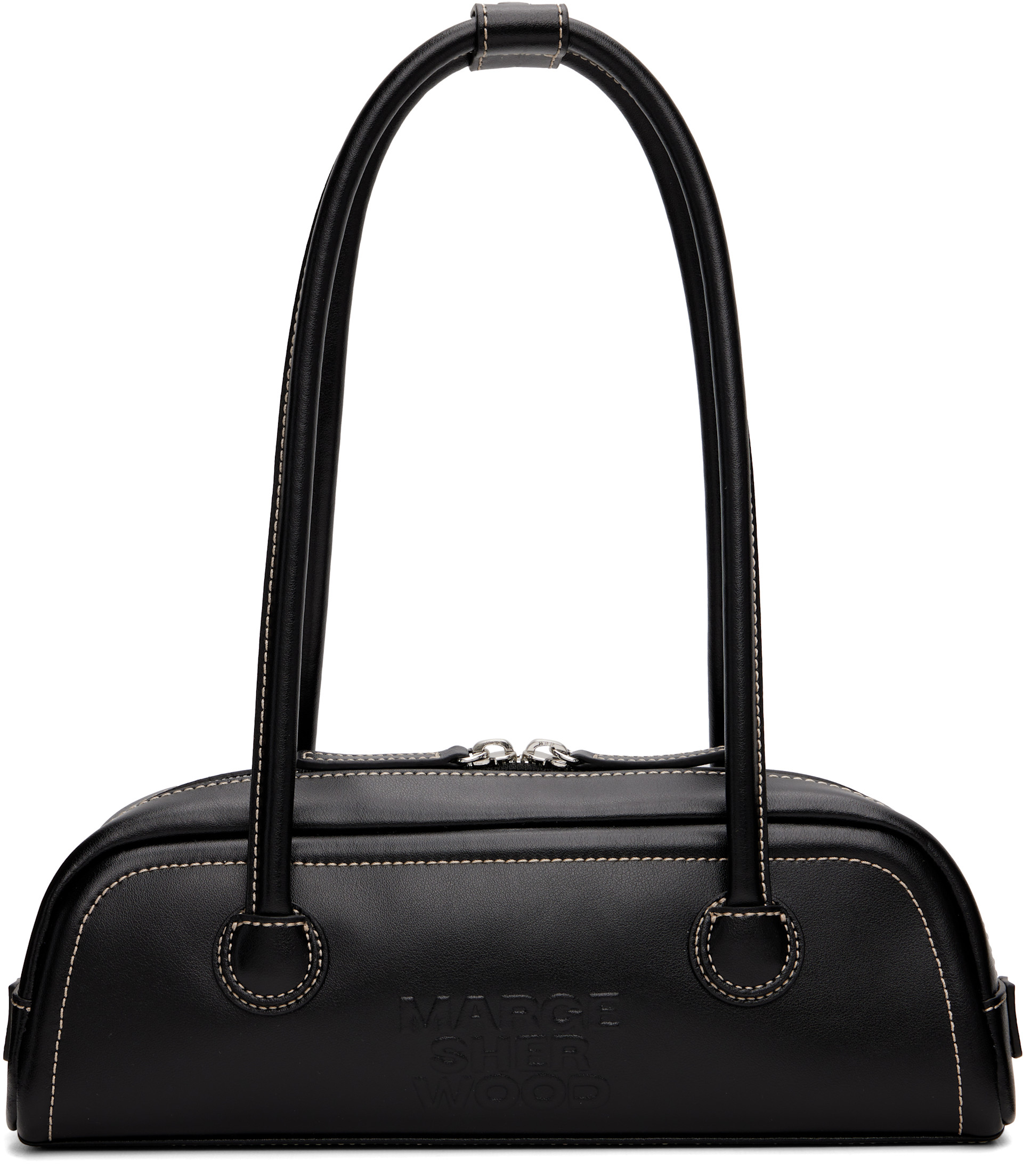 MARGESHERWOOD: Black Soft Boston EW Mini Bag | SSENSE