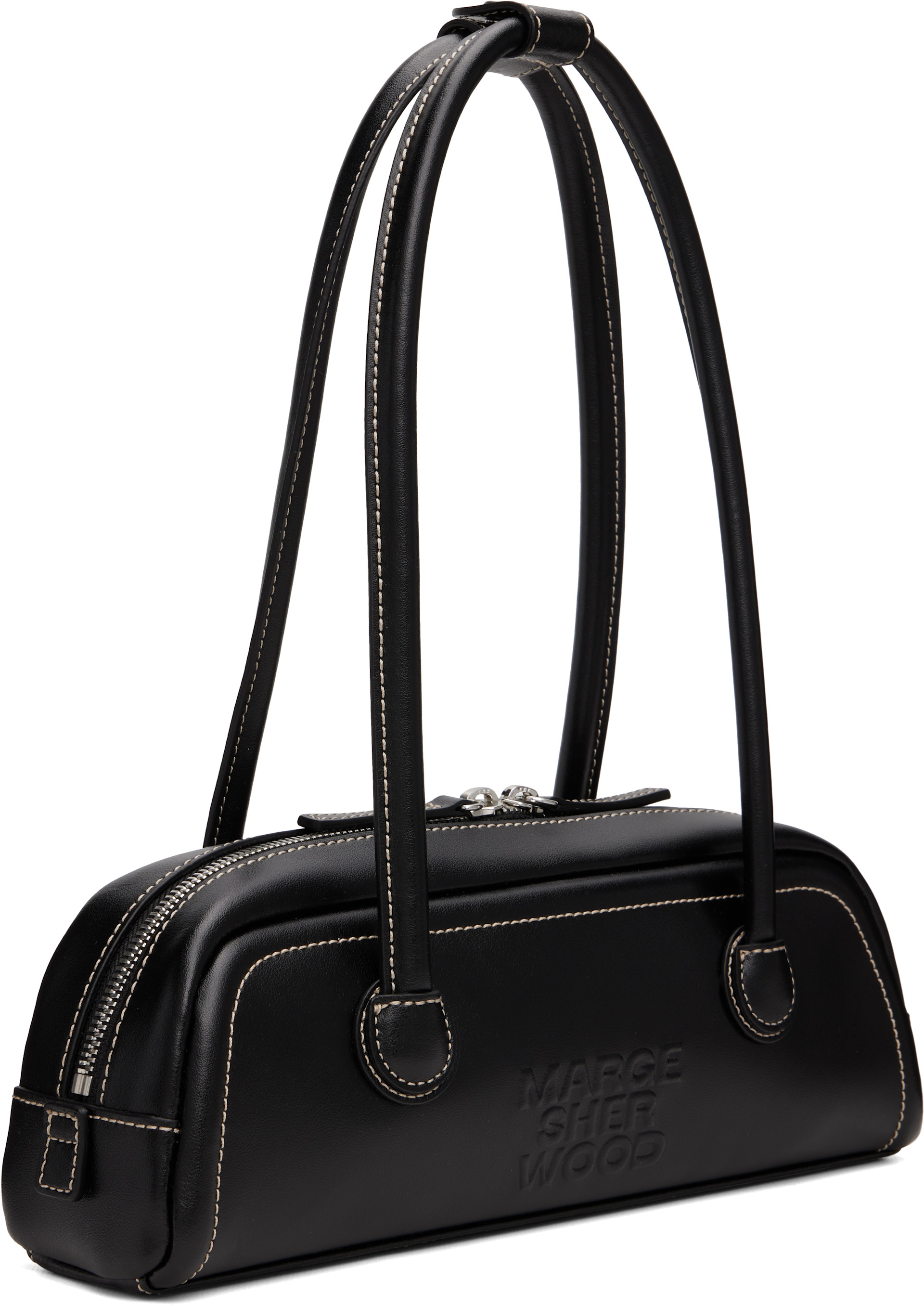 MARGESHERWOOD: Black Soft Boston EW Mini Bag | SSENSE