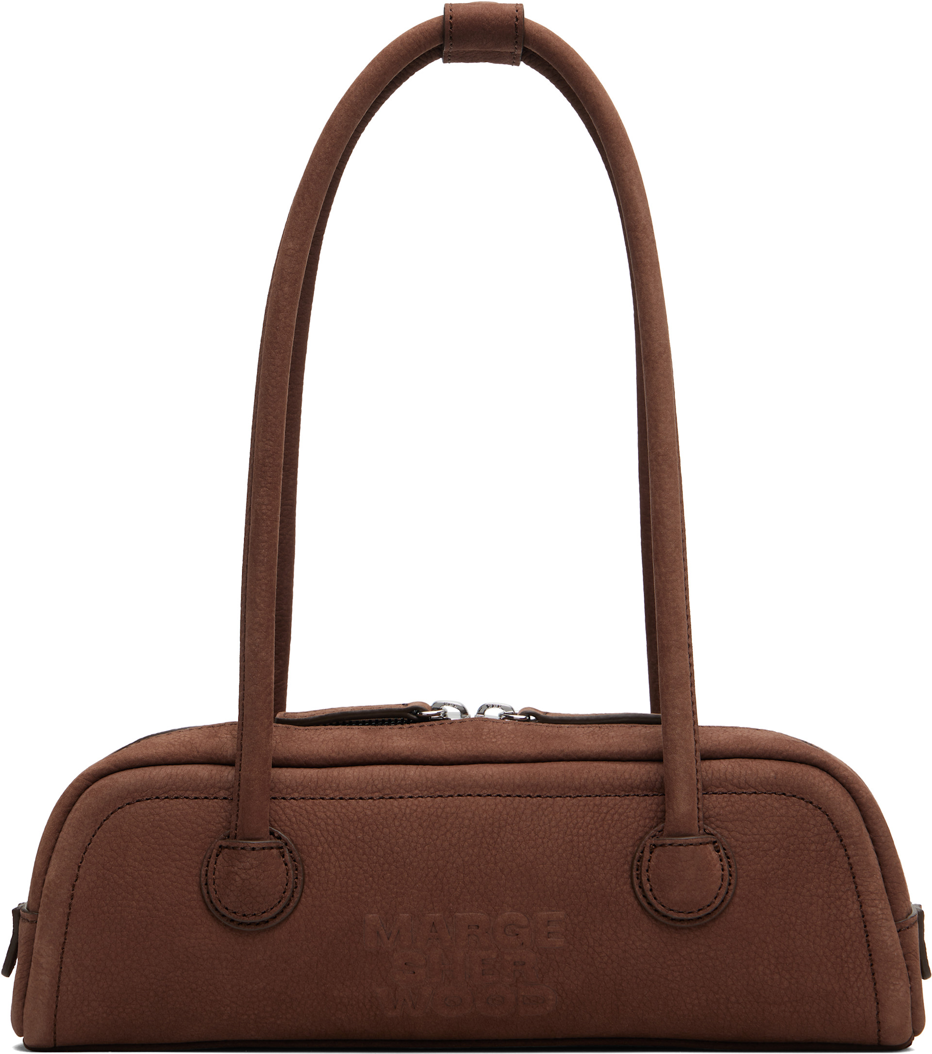 MARGESHERWOOD: Brown Soft Boston EW Mini Bag | SSENSE Canada