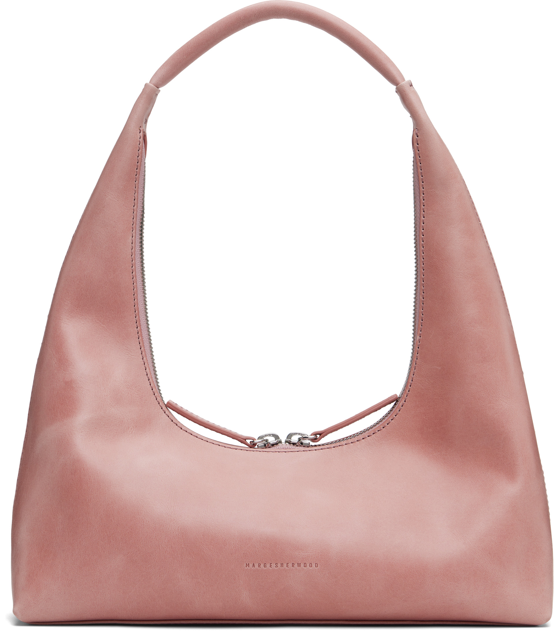 MARGESHERWOOD: Pink Leather Shoulder Bag | SSENSE Canada