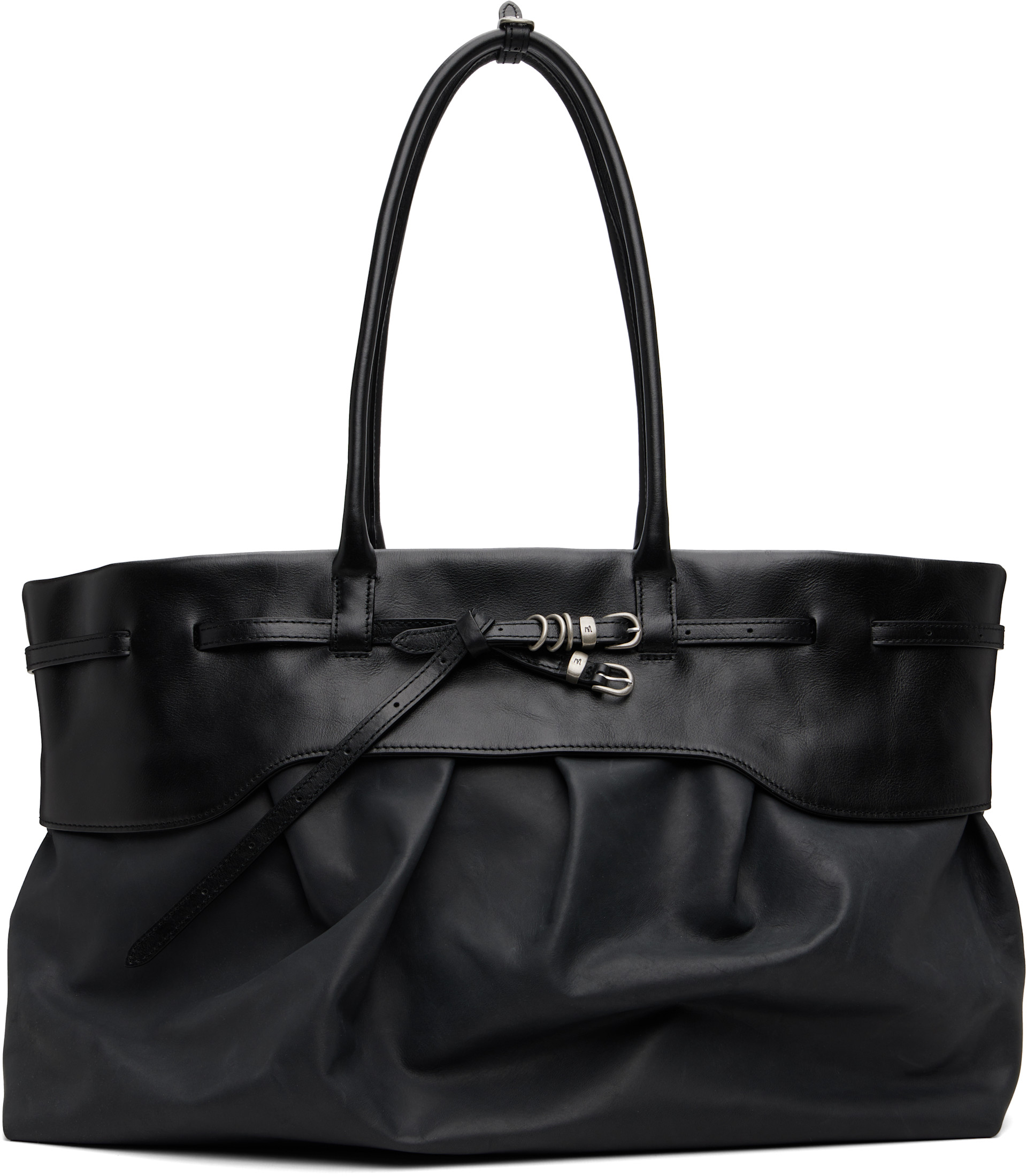 MARGESHERWOOD: Black Soft Grandma Layered Tote | SSENSE