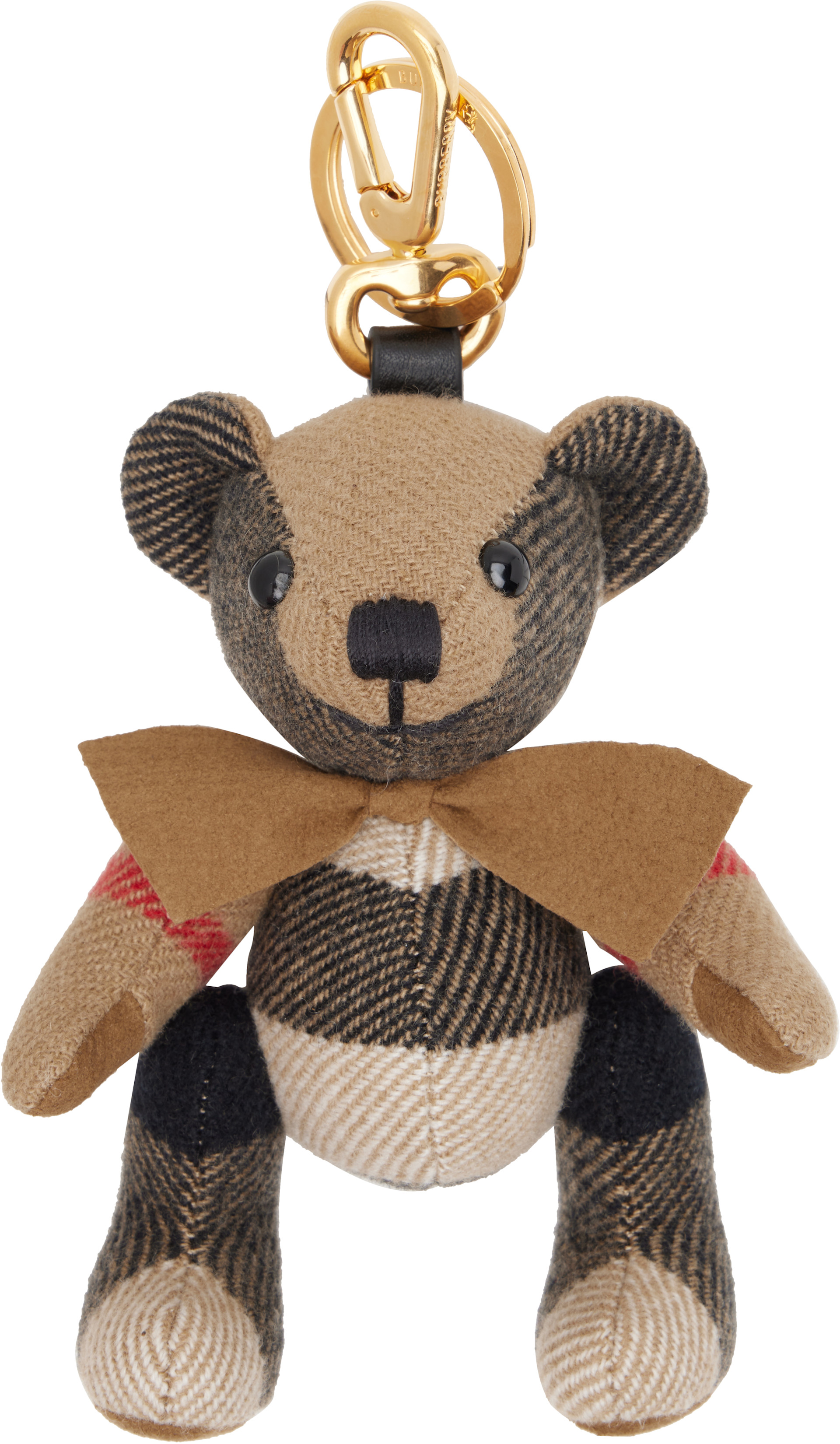 Burberry - Porteclé brun à breloque Thomas Bear