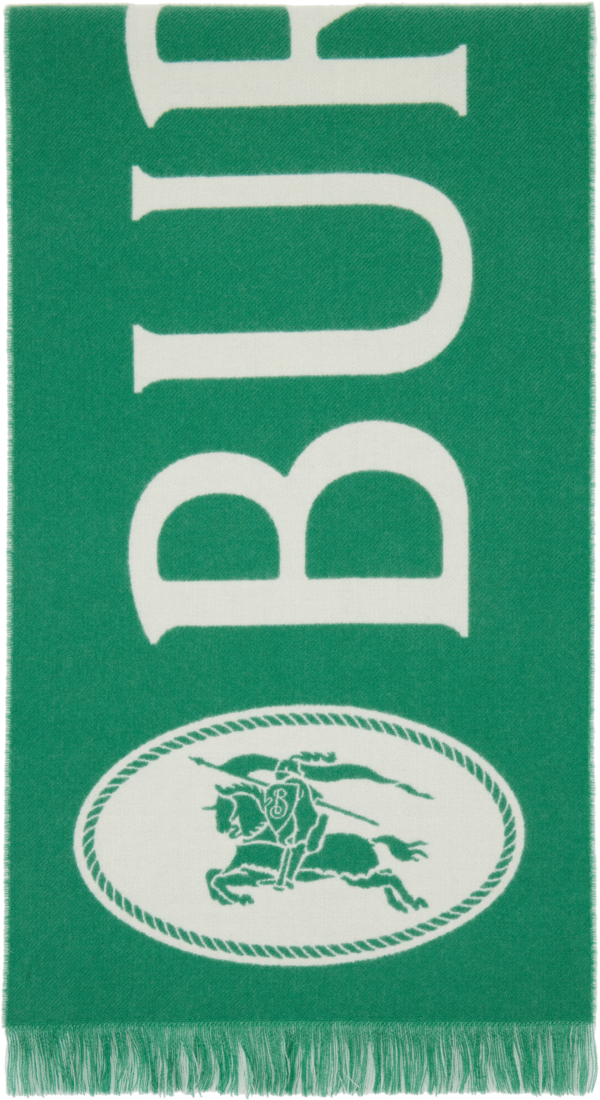 Burberry - Écharpe verte à logo EKD