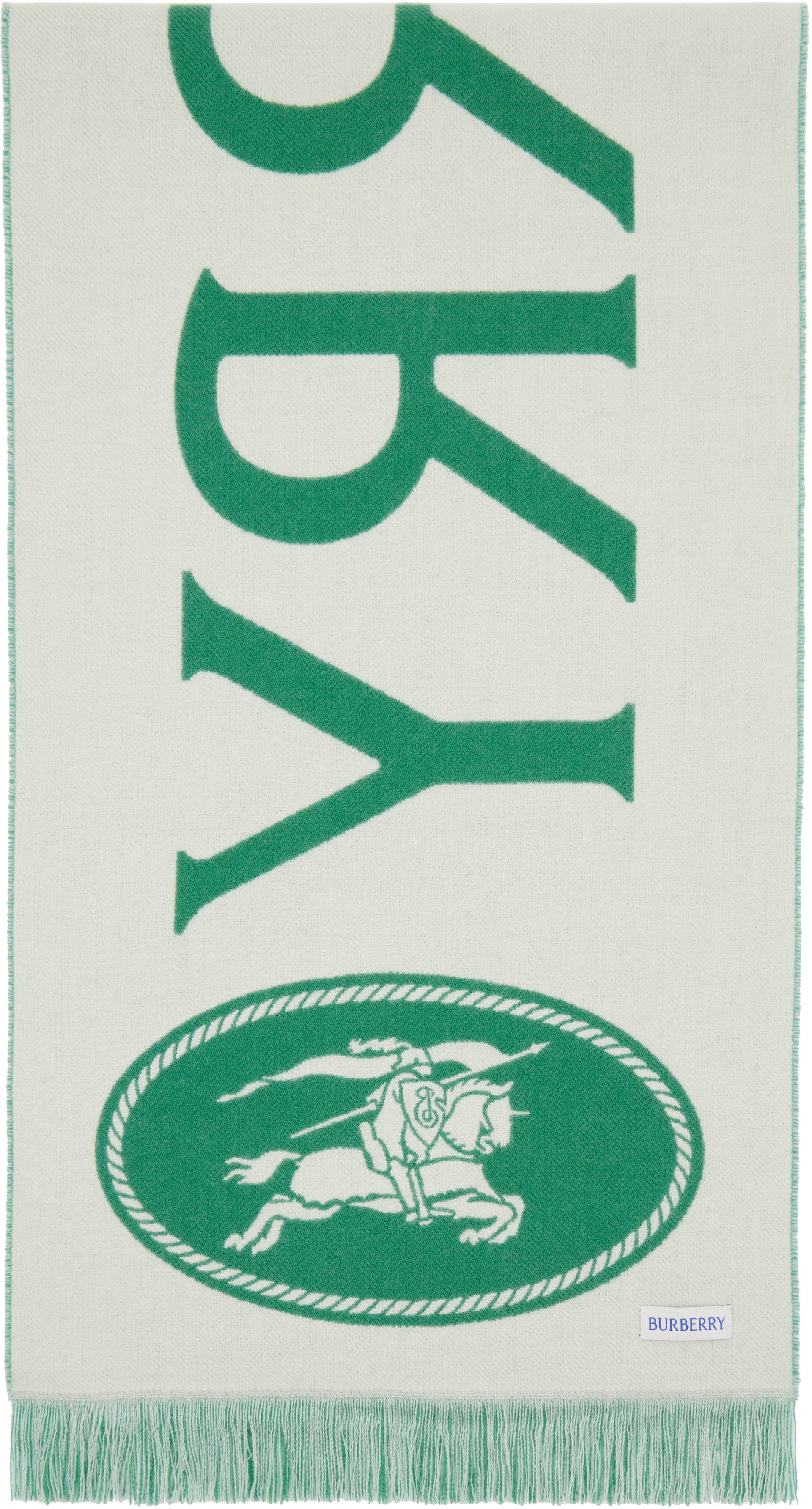 Burberry - Écharpe verte à logo EKD