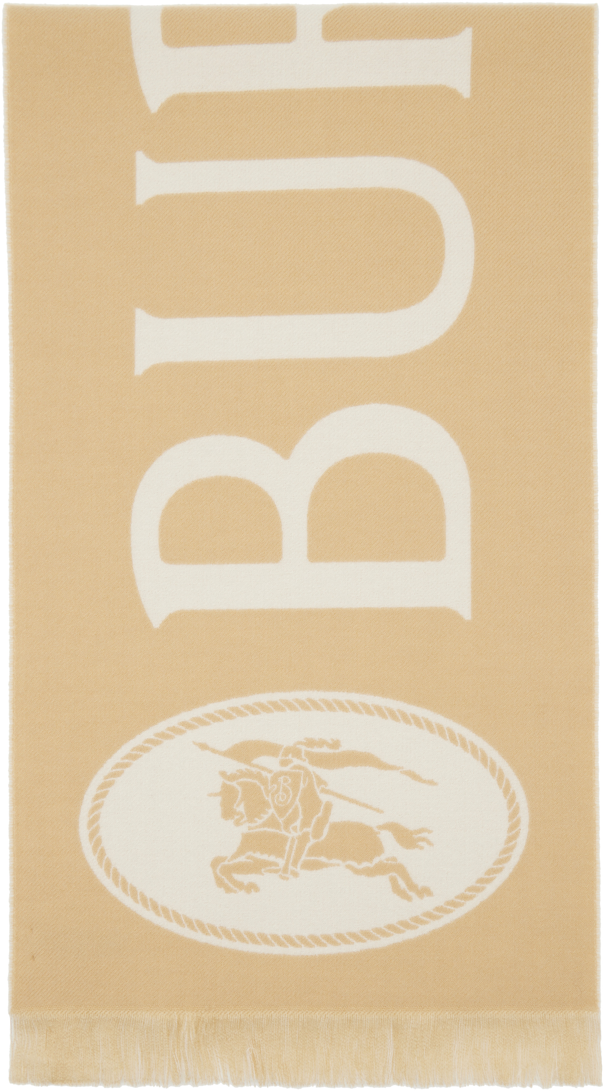 Burberry - Écharpe beige à image à logo EKD