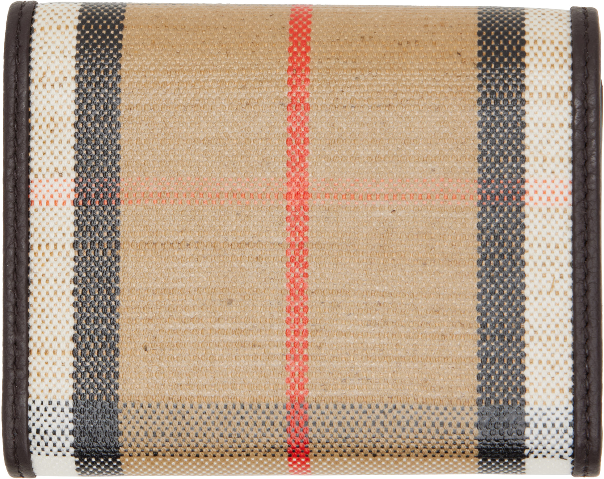 Burberry - Portefeuille compact Highlands beige