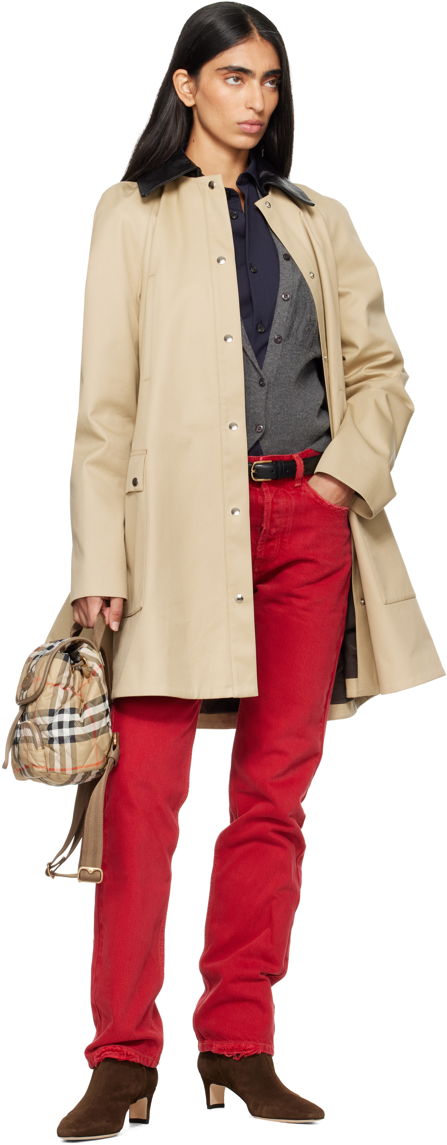 Burberry - Beige Mini Horseshoe Backpack​