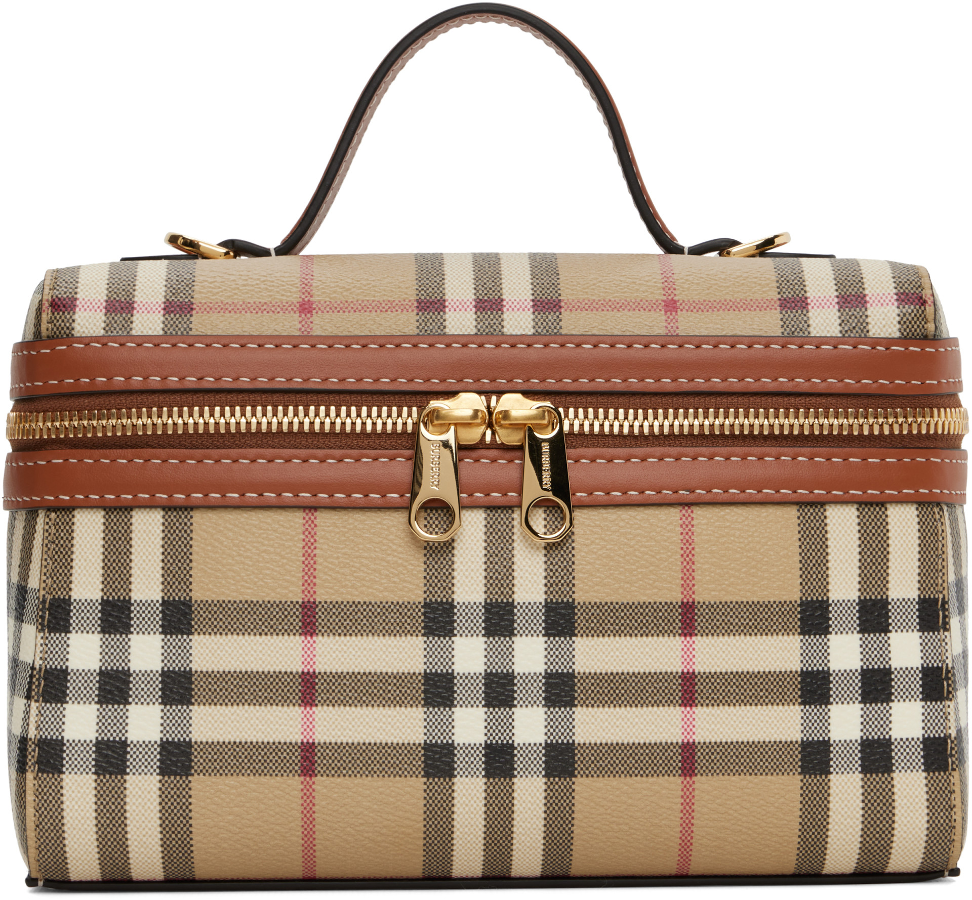 Burberry - ベージュ チェック バニティバッグ