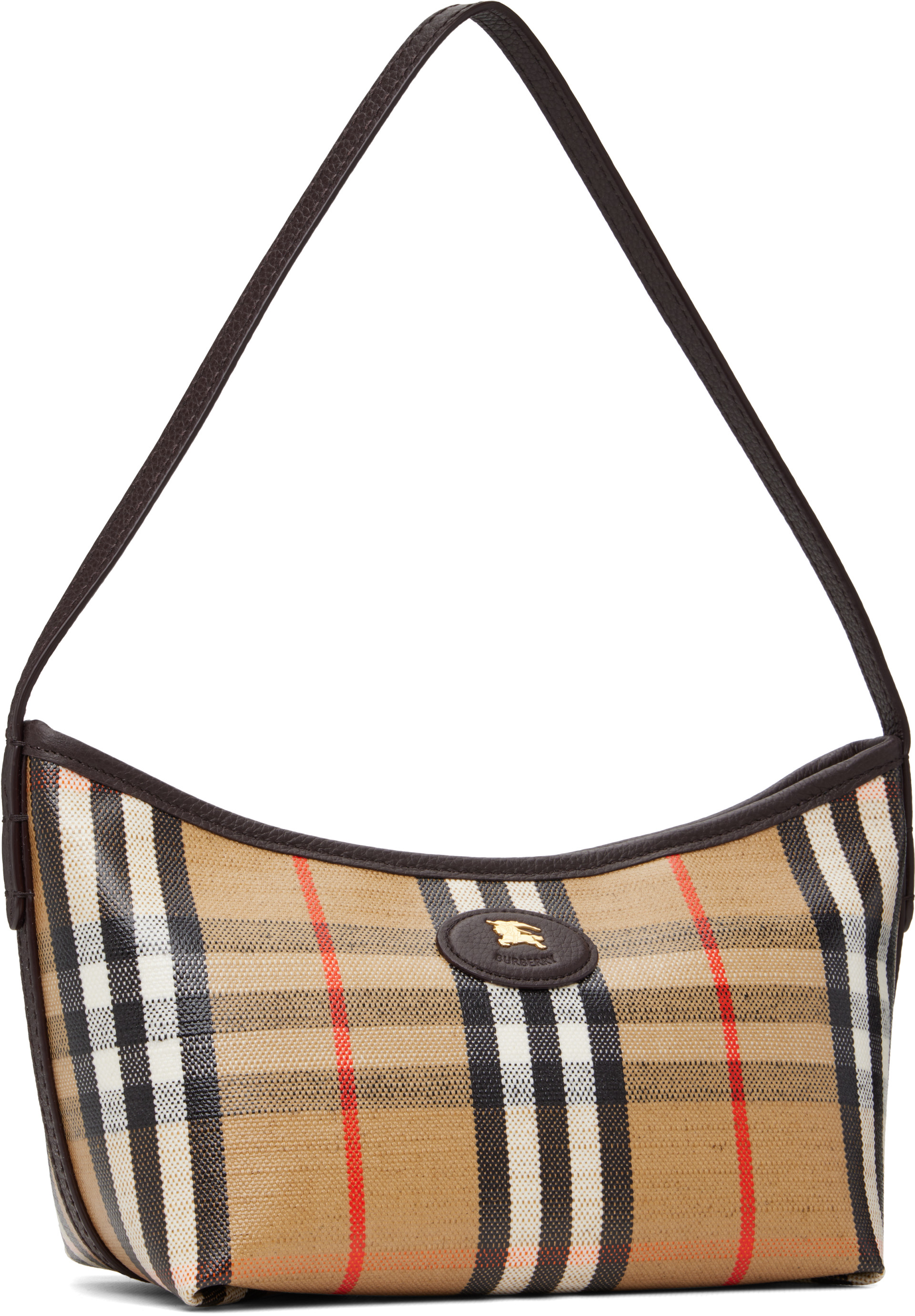 Burberry: Beige Mini Highlands Shoulder Bag​ | SSENSE