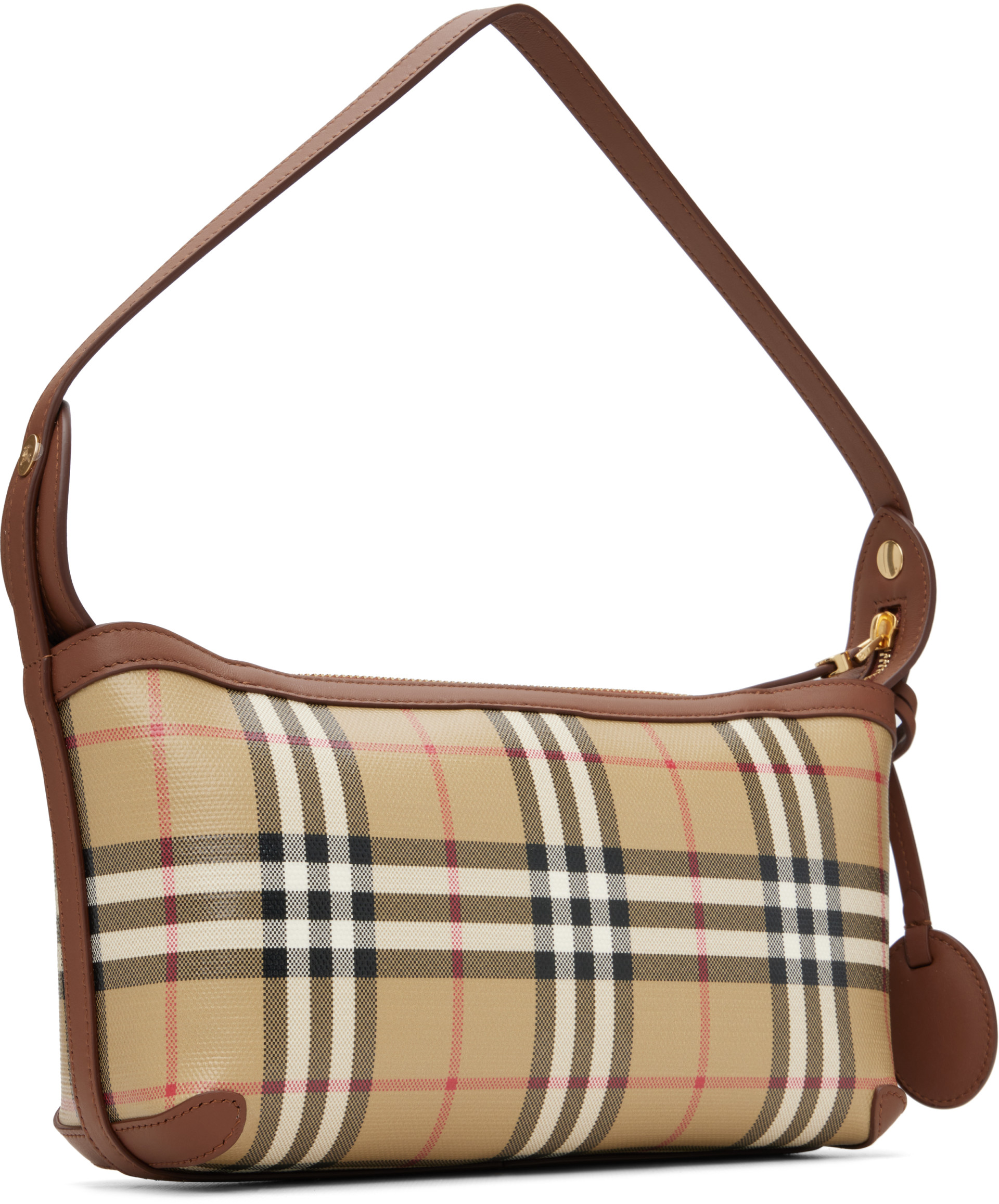Burberry - ベージュ ミニ チェック ショルダーバッグ