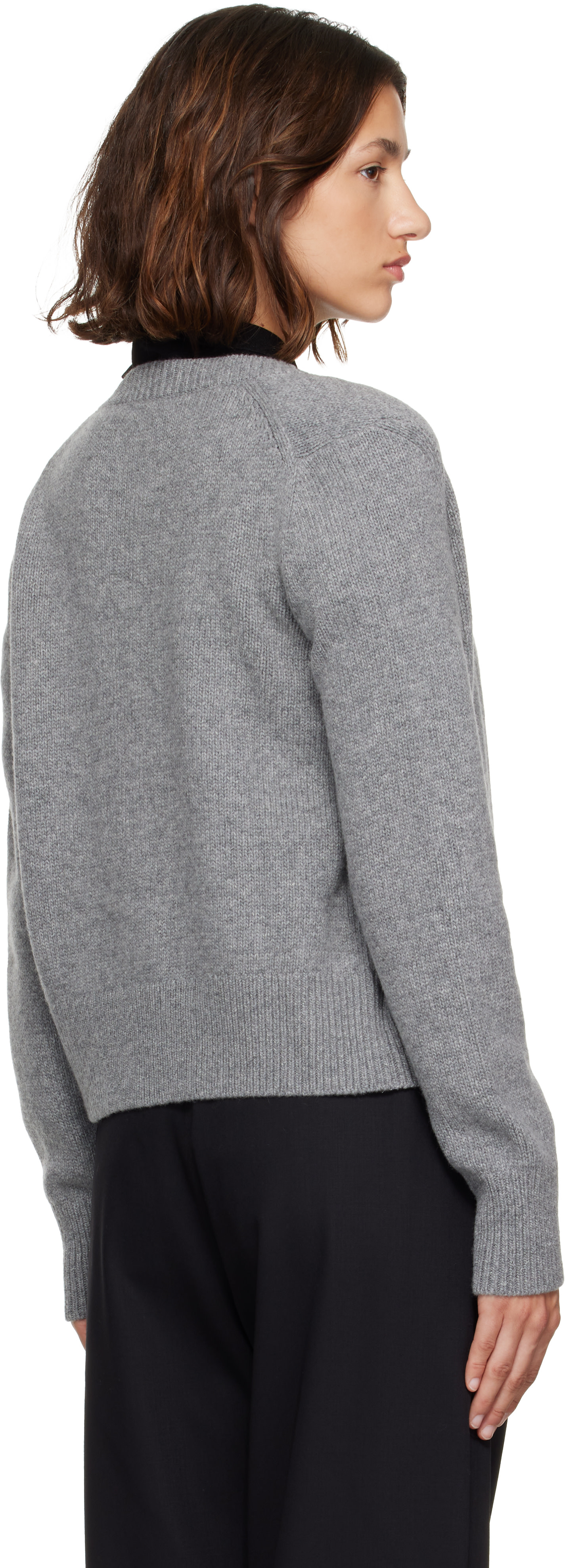 Burberry - Gray Wool Cardigan