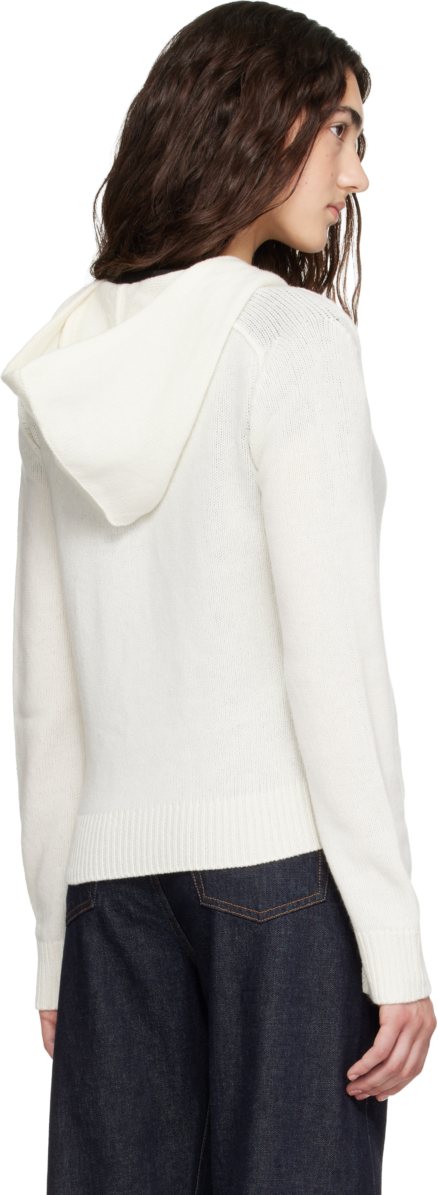 Burberry - Pull à capuche Jillian blanc cassé