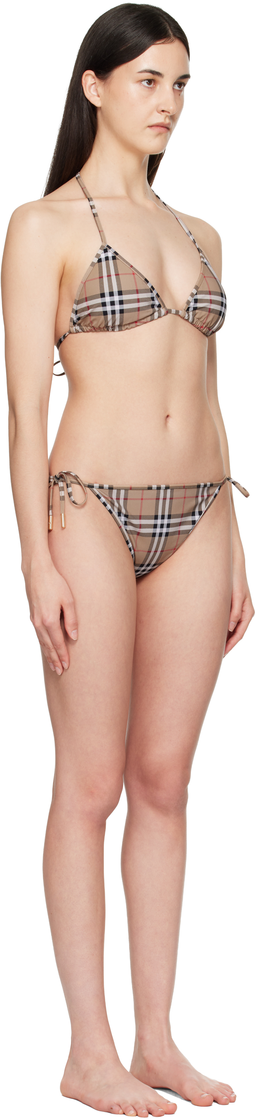 Burberry - Bikini beige à carreaux