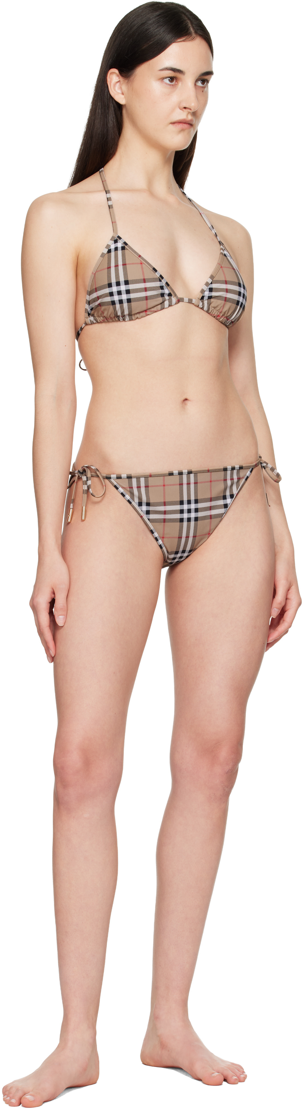 Burberry - Bikini beige à carreaux