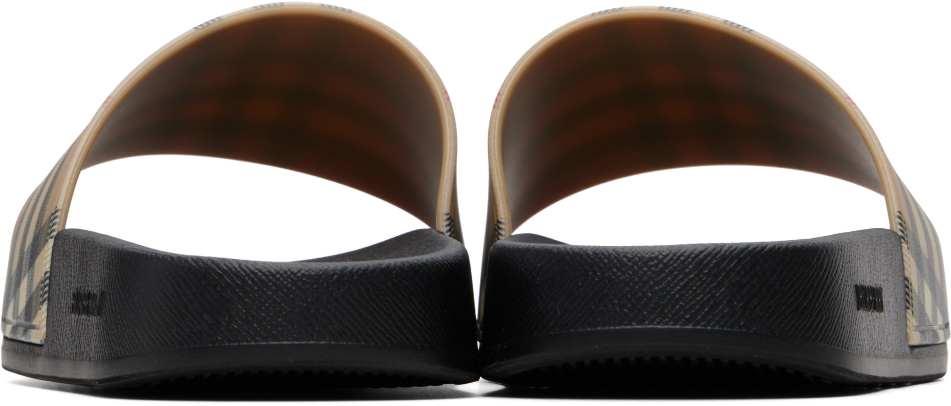 Burberry - Beige Check Slides
