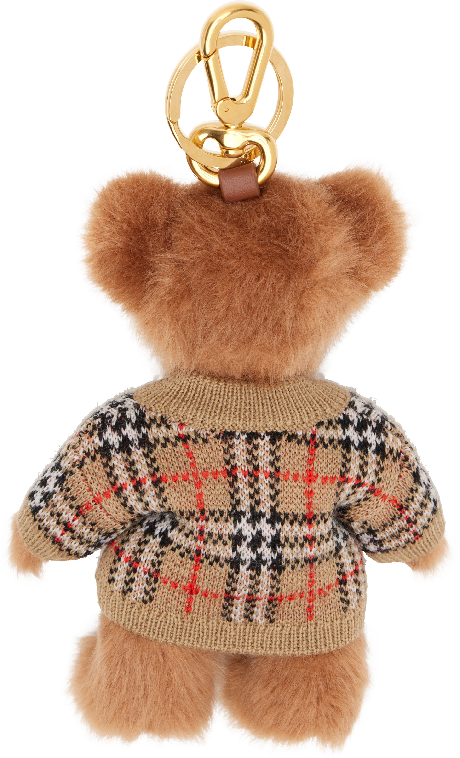 Burberry - Porteclé brun à breloque Thomas Bear