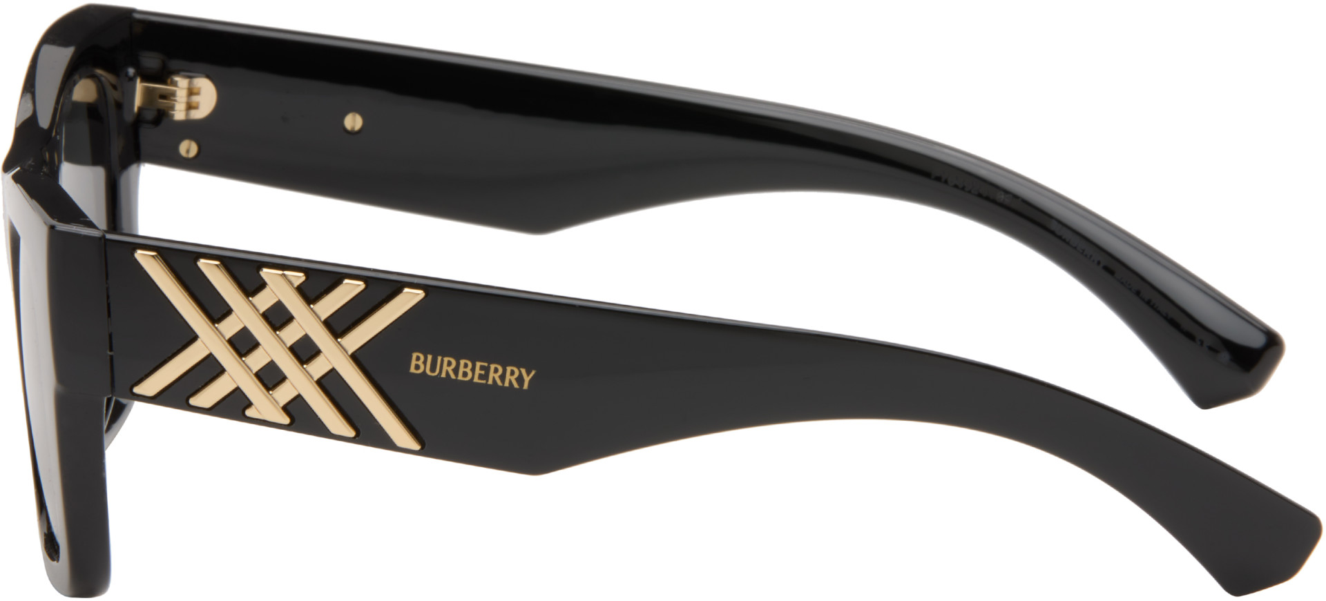 Burberry - Black Heritage Square Sunglasses