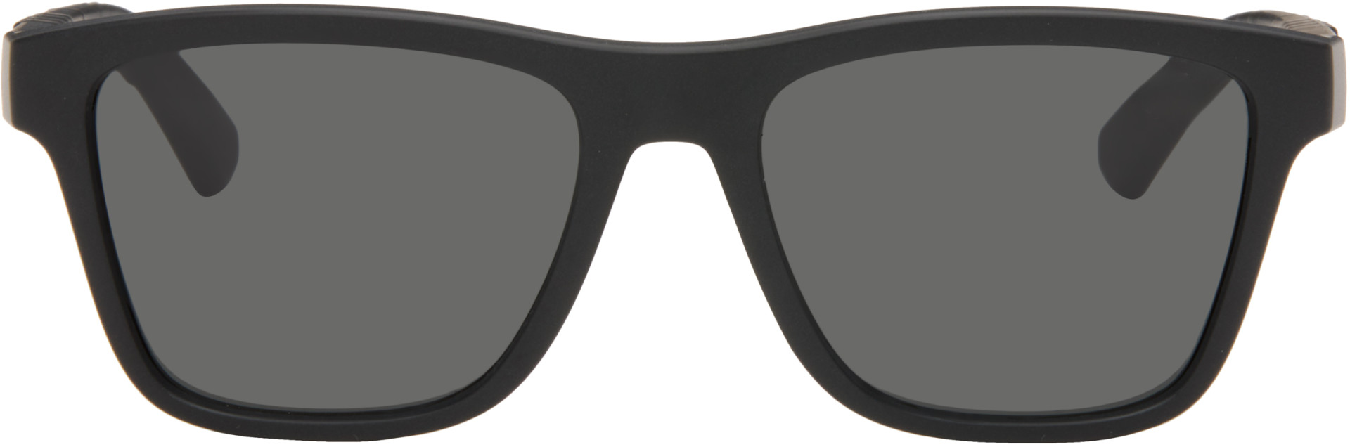 Burberry - Black Embossed Check Square Sunglasses