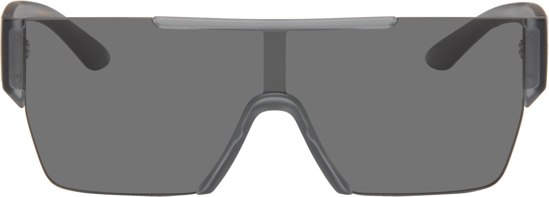 Burberry - Gray Shield Sunglasses