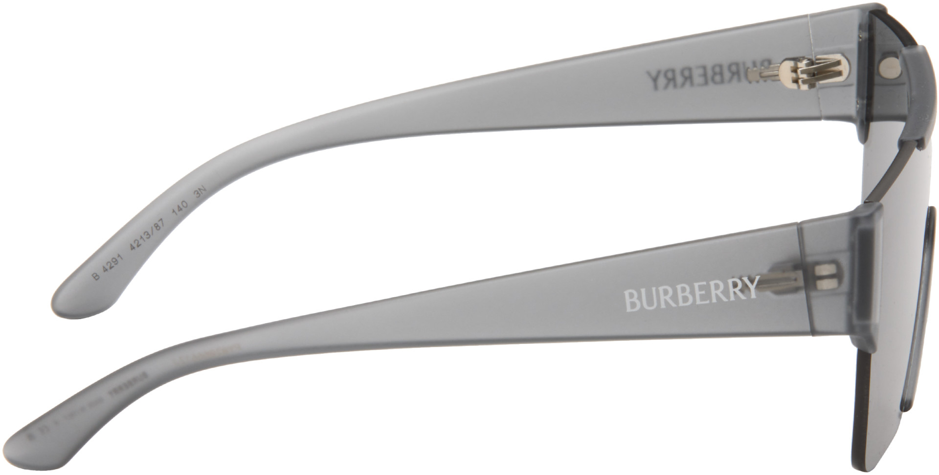 Burberry - Gray Shield Sunglasses