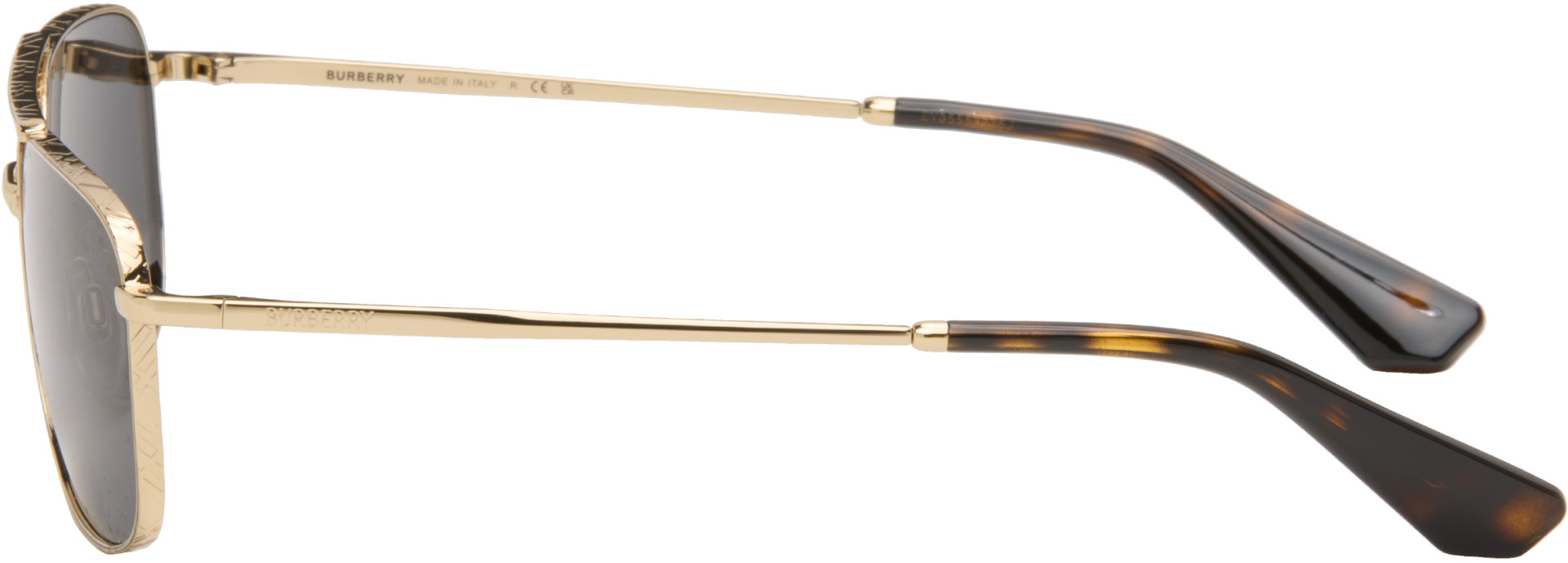 Burberry - Gold Rectangular Sunglasses