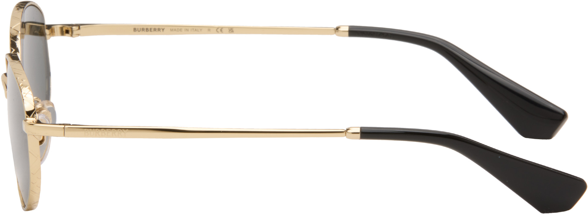 Burberry - Gold Oval Sunglasses