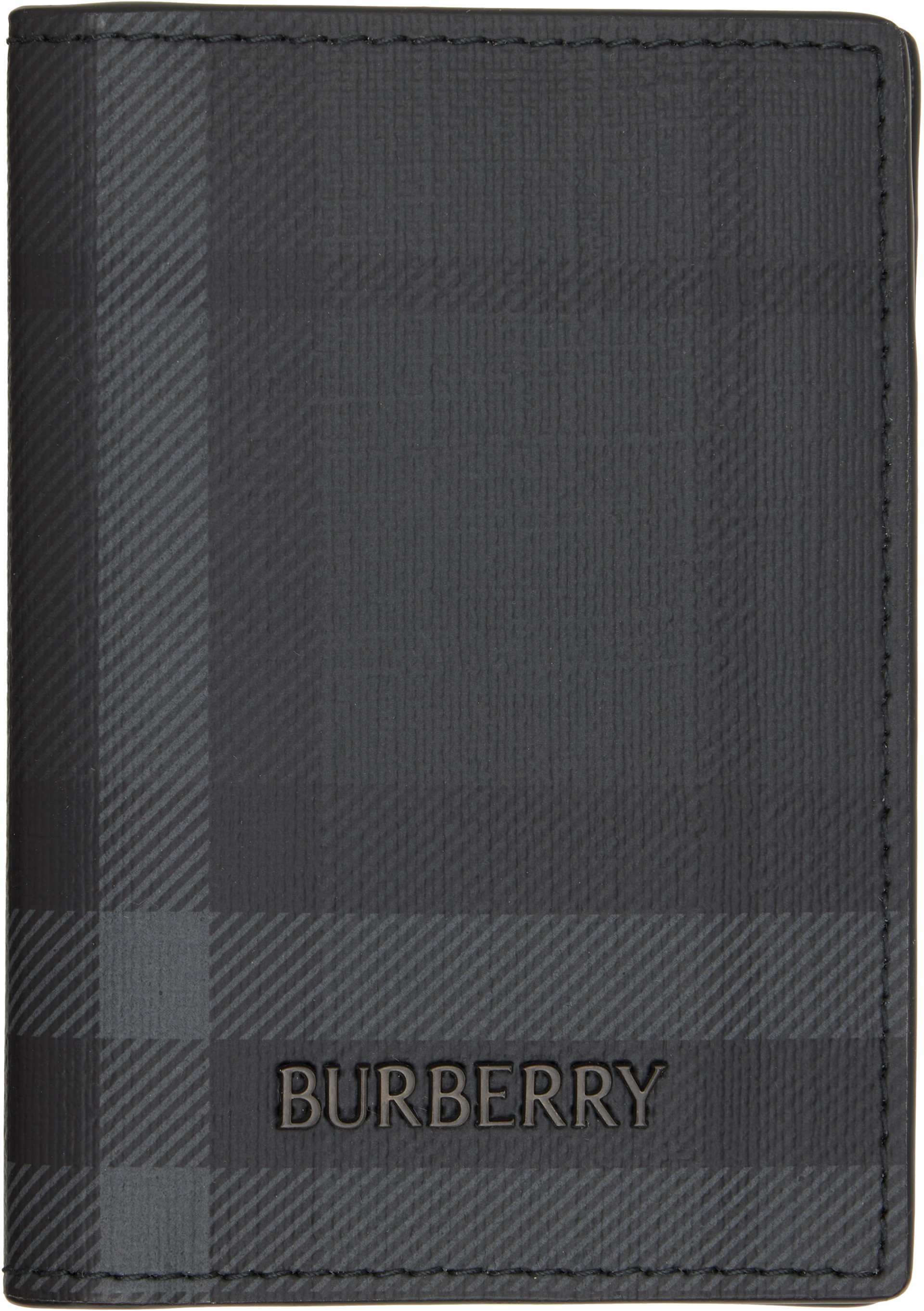 BURBERRY バーバリー 名刺入れ カードケース チェック グレー 仕事 Burberry: グレー City チェック 二つ折りカードケース | SSENSE 日本