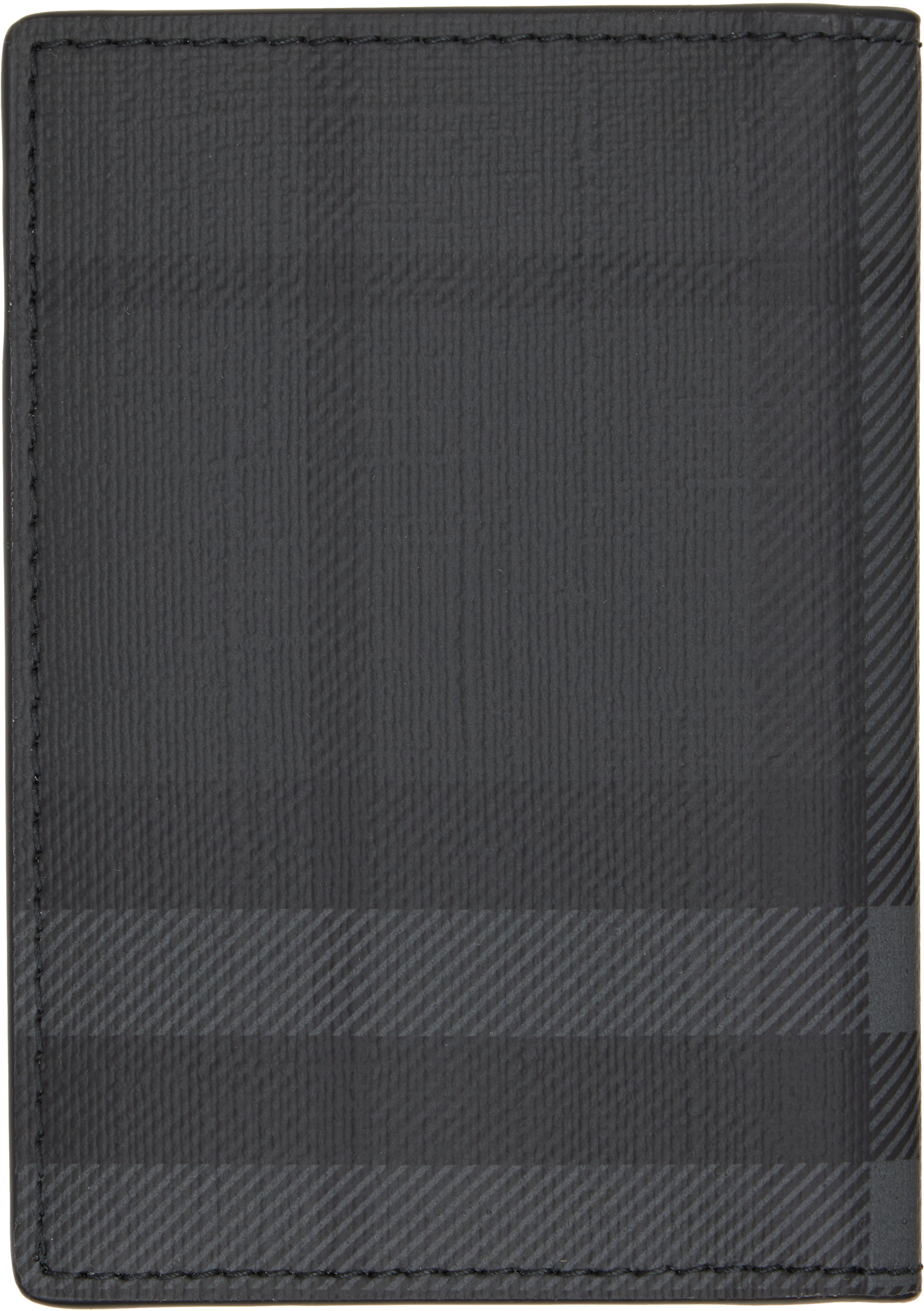 Burberry: Gray City Check Folding Card Holder | SSENSE